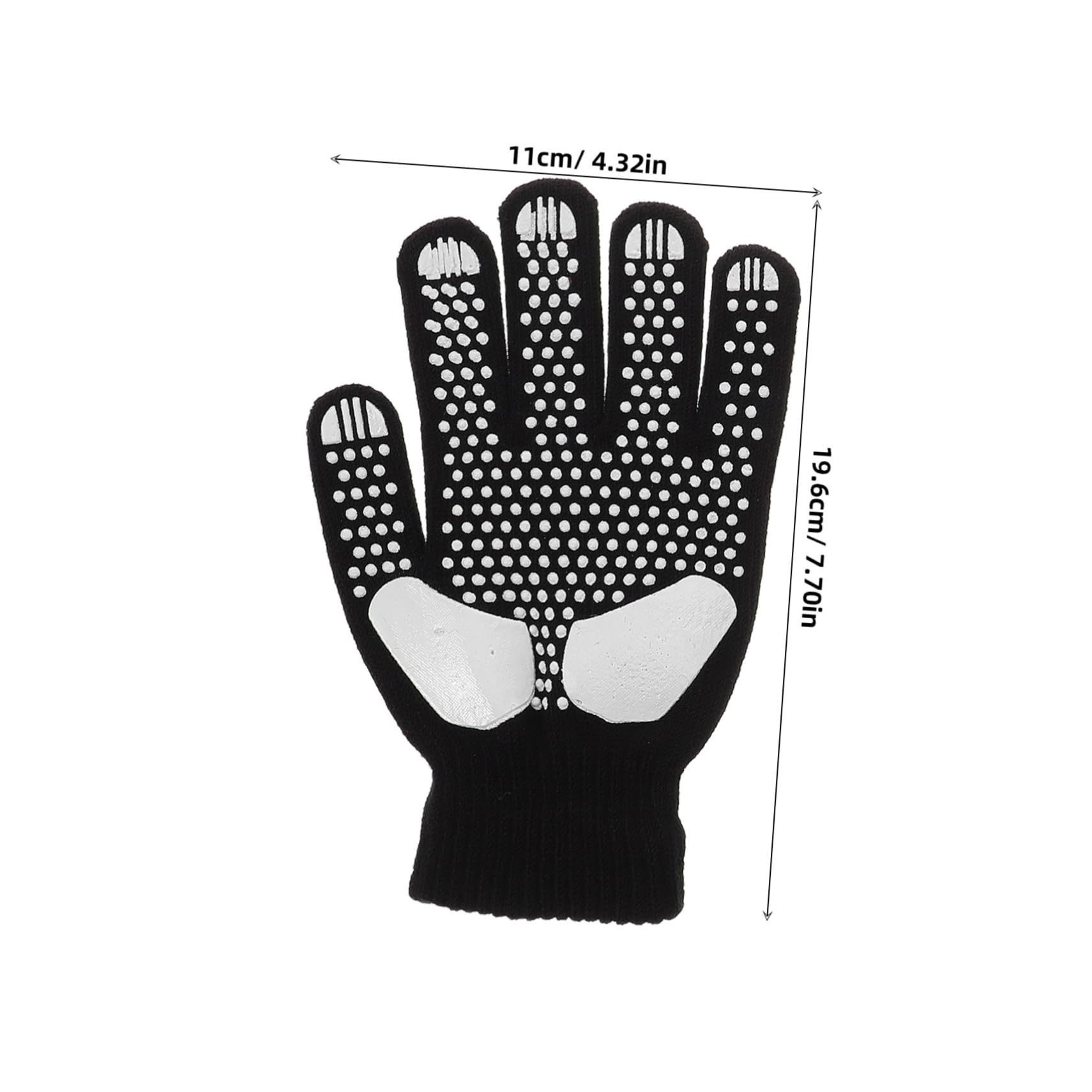 VANZACK Winter Warm Ice Skating Gloves for Adults Slip Ski Gloves with Rhinestones Durable and Comfortable for Ice Dance and Outdoor Activities