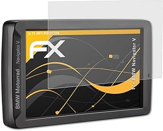 atFoliX Panzerfolie kompatibel mit BMW Navigator V Schutzfolie, entspiegelnde und stoßdämpfende FX Folie (3X)