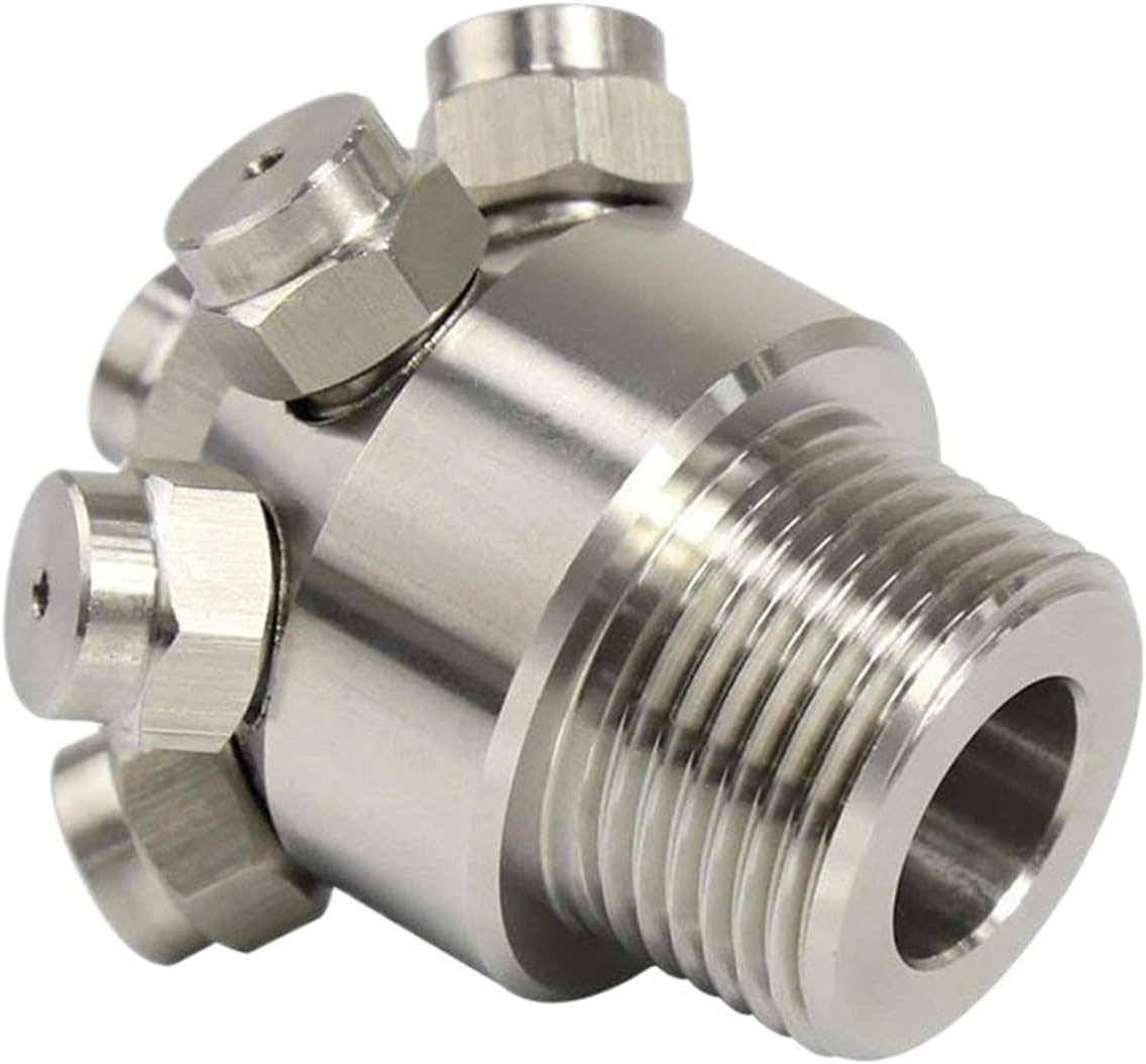 Tank Cleaning 7 Spray Heads Nozzle 316SS Brass for Chemical Processing Tank(1.5 female)