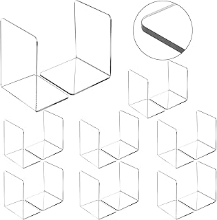 14 Living Room Shelf Decor Ideas for Clean Stylish Displays 79 16 Pcs Book Ends Clear Acrylic Bookends for Shelves Heavy Duty Book End ...