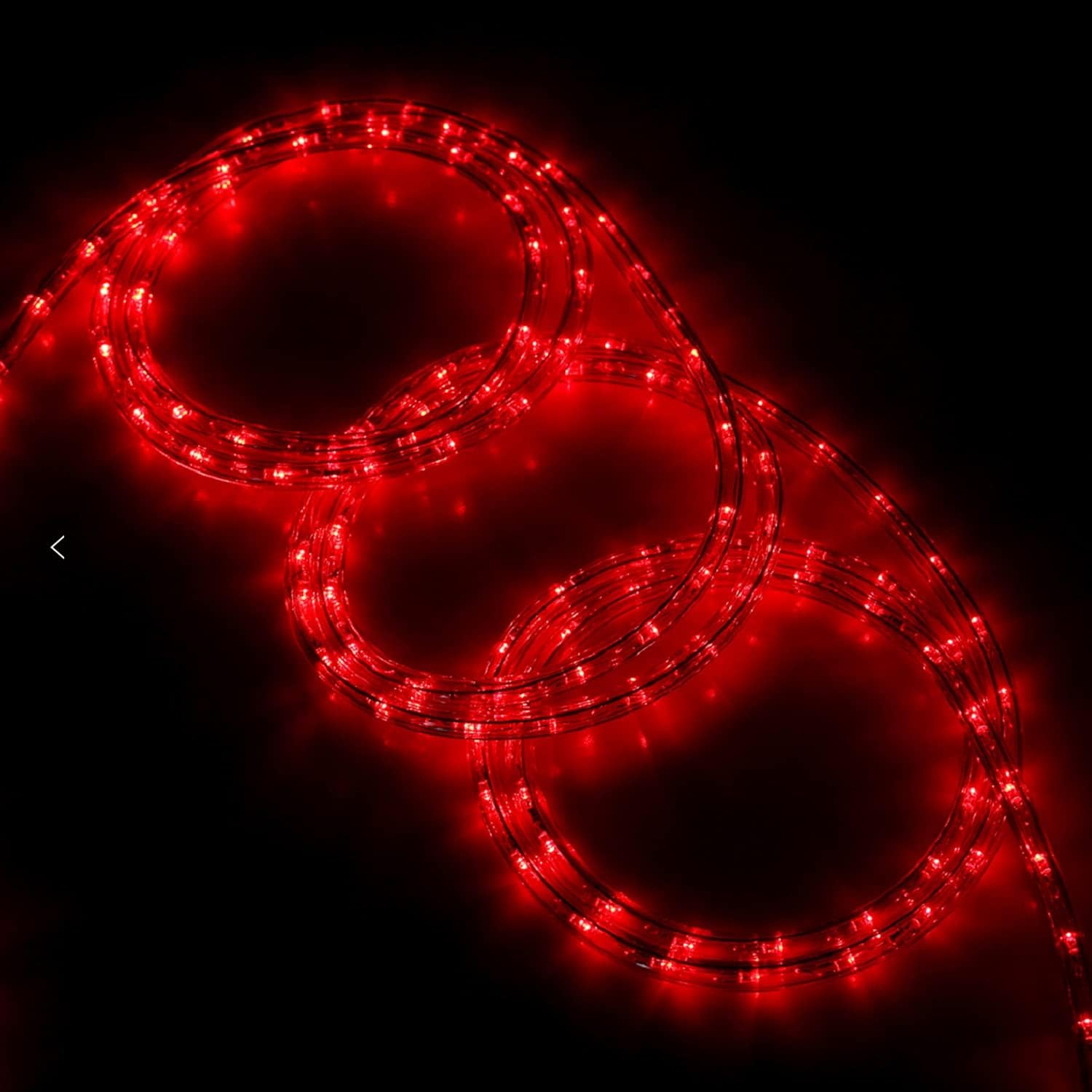 100Ft Red Rope Lights Outdoor, LED Strip Lights Outdoor Waterproof Decorative Lighting for Indoor/Outdoor, Deck, Eaves, Backyards Garden, Halloween, Christmas Decoration