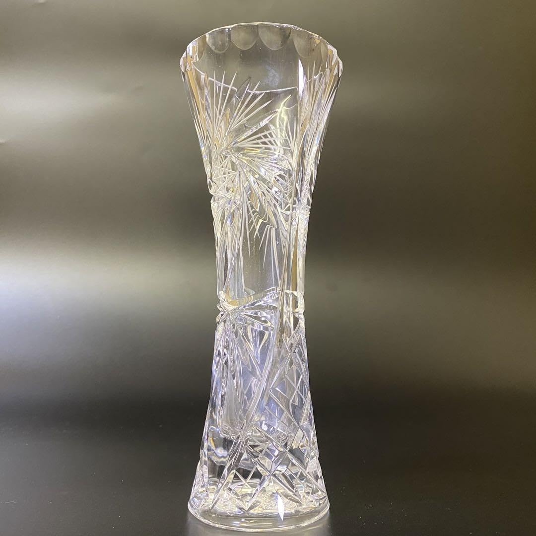 Amazon.co.jp: 2514 箱付 ボヘミア クリスタル 一輪挿し 花瓶