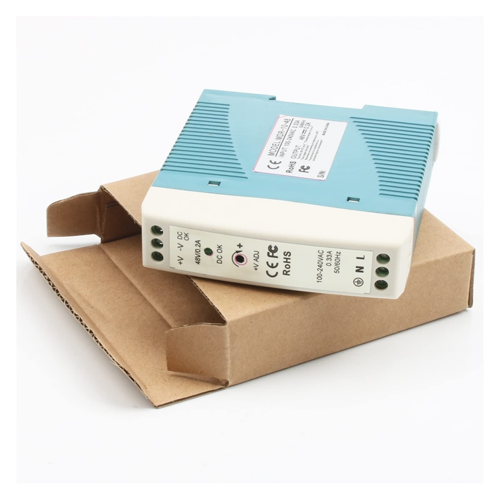 Alimentatore 12V 5V 15V 24V 36V 48V 10W Alimentatore su guida Din Driver CA AC/Ampia striscia LED a tensione costante per progetto computer, stampante 3D (Tensione di ingresso: 1, Tensione di uscita