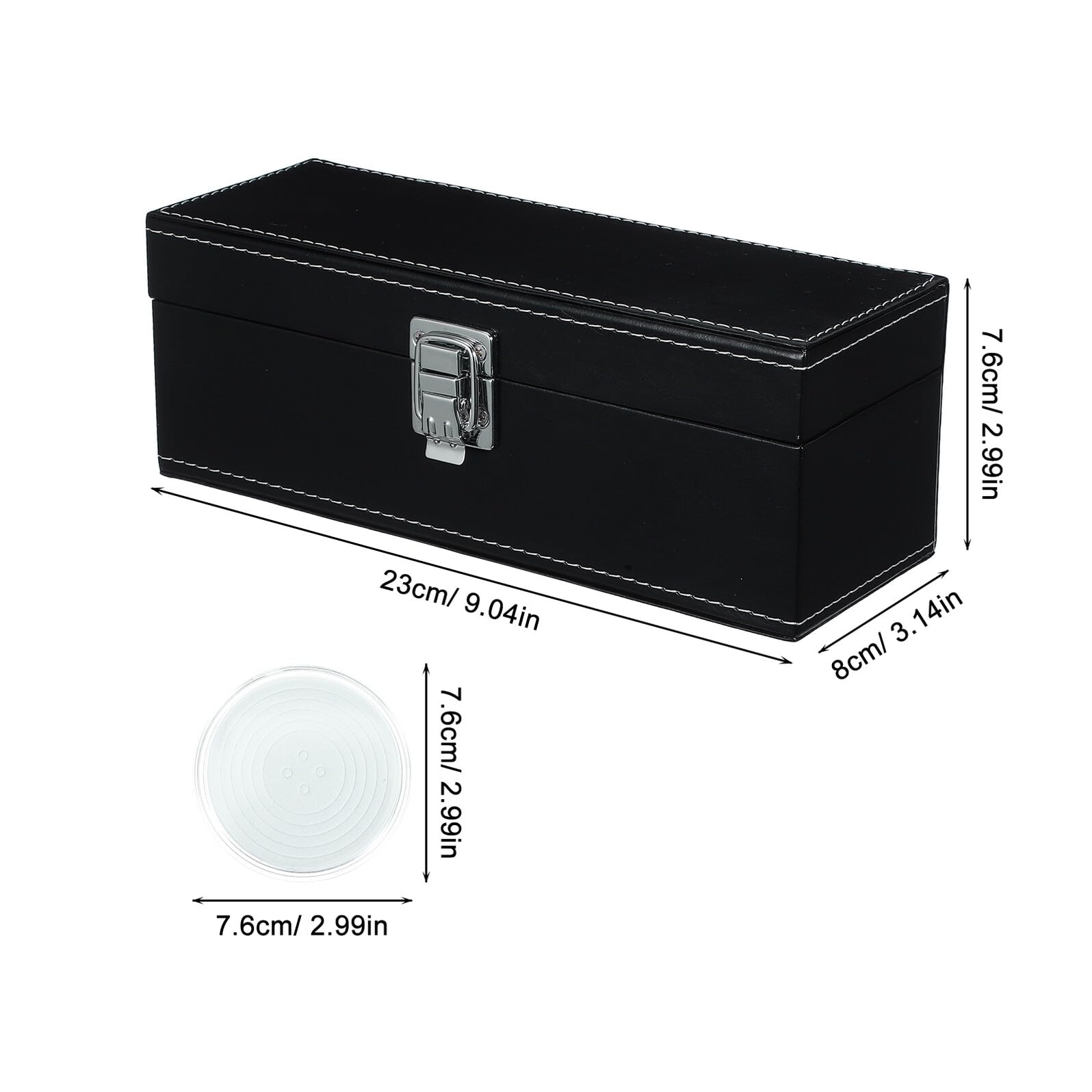 Hemobllo Boîte de Collection de Pièces de Monnaie Noire avec 20 Emplacements, Capsules Hermétiques en Plastique et Mousse Eva, Organiseur Compact et Portable pour Collectionneurs