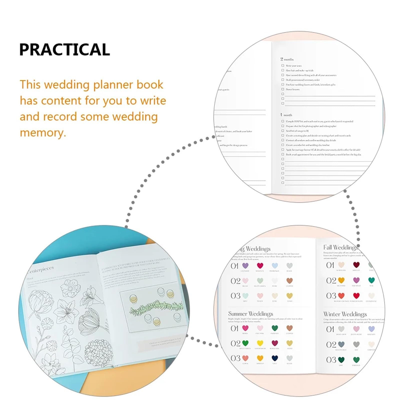 Hochzeitsplanungsbuch Hochzeitsbuch Notizbuch Planung Notizblock for Planer und Organizer Die Braut Verlobung Für Hochzeiten, Jahrestage