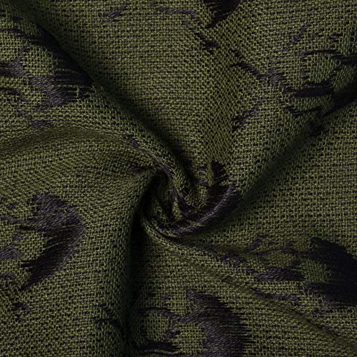 Chinfun 100% Cotton Keffiyeh Tactical Desert Scarf Military Arab Scarf Wrap Shemagh Skull Design-Army Green #TOP2