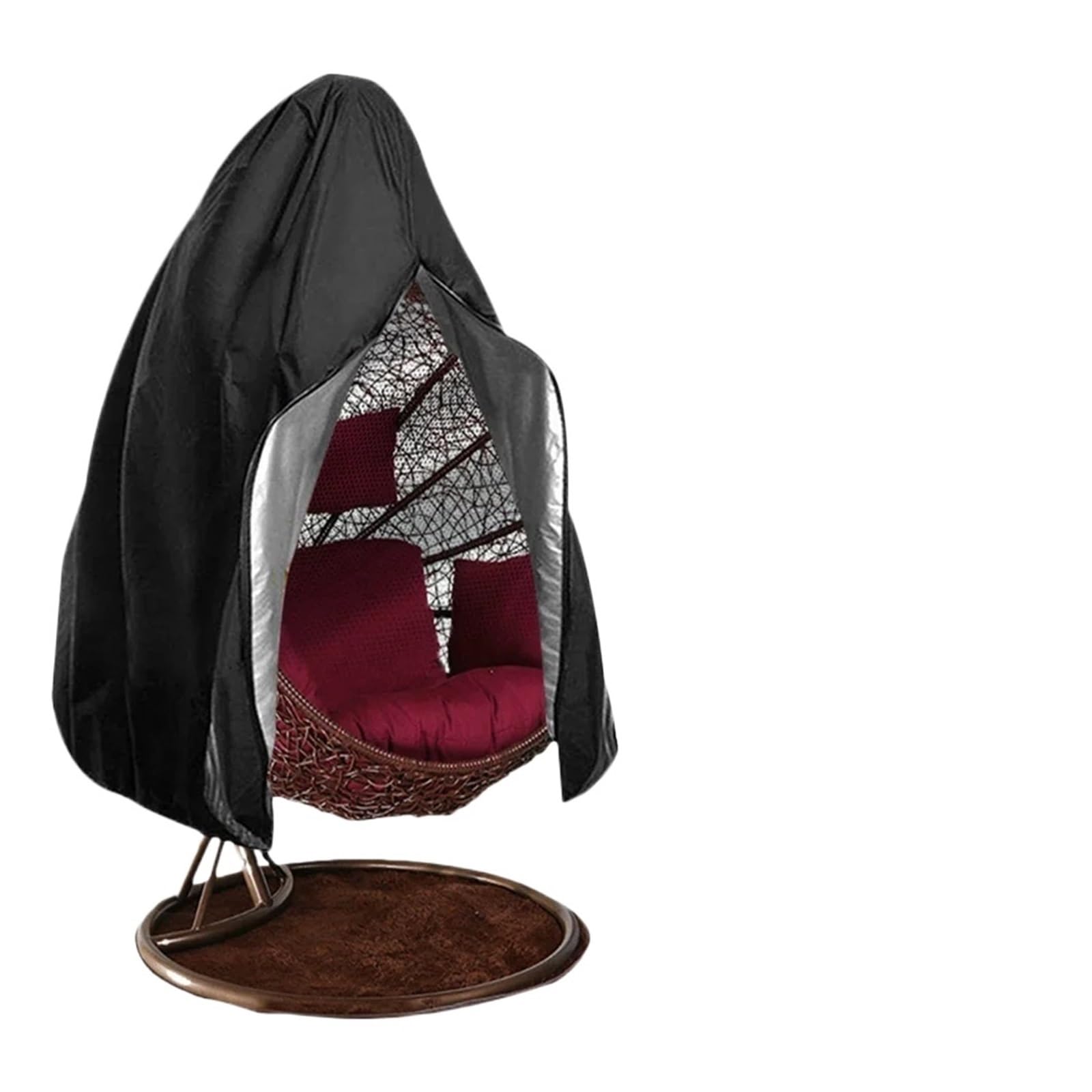 Lsyhhxc Black 115X190cm Black Patio Chair Cover Egg Swing