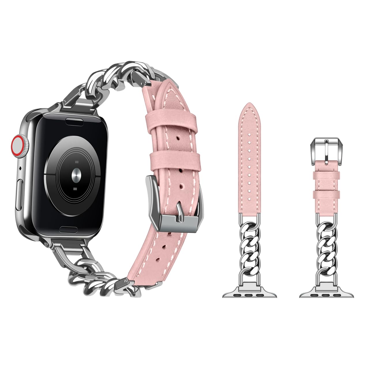 YISIWERA Lederband Kompatibel für Apple Watch Armband 38mm 4