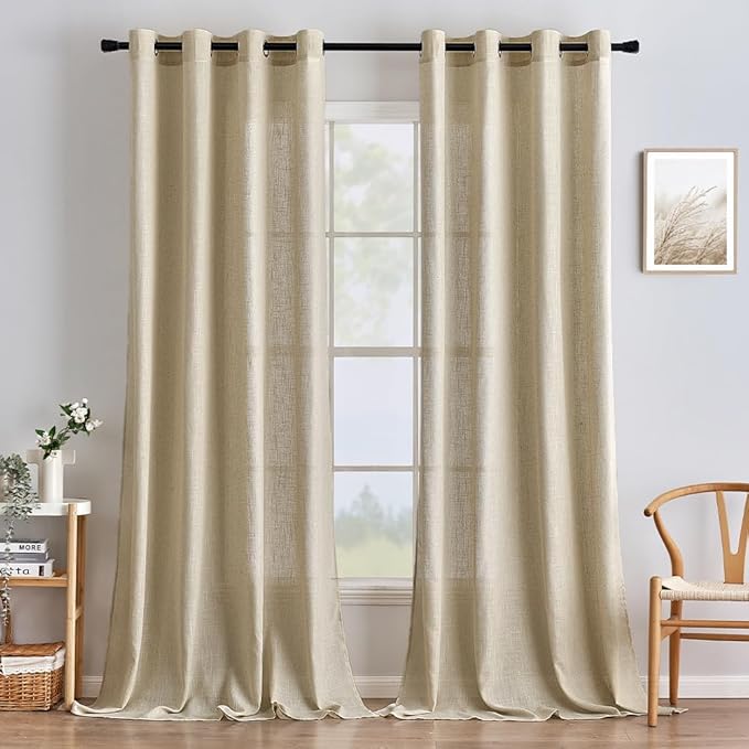 CUCRAF Tende In Voile Con Occhielli, Per Camera Da Letto