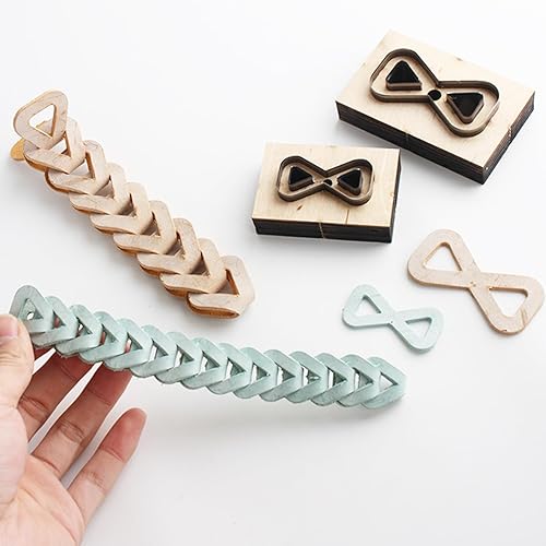 Miniatura 2 de Troqueles de corte de metal de cuero, troqueles de corte de correa de mochila, troqueles de corte de nudo de lazo a mano, molde troquelado de cuero