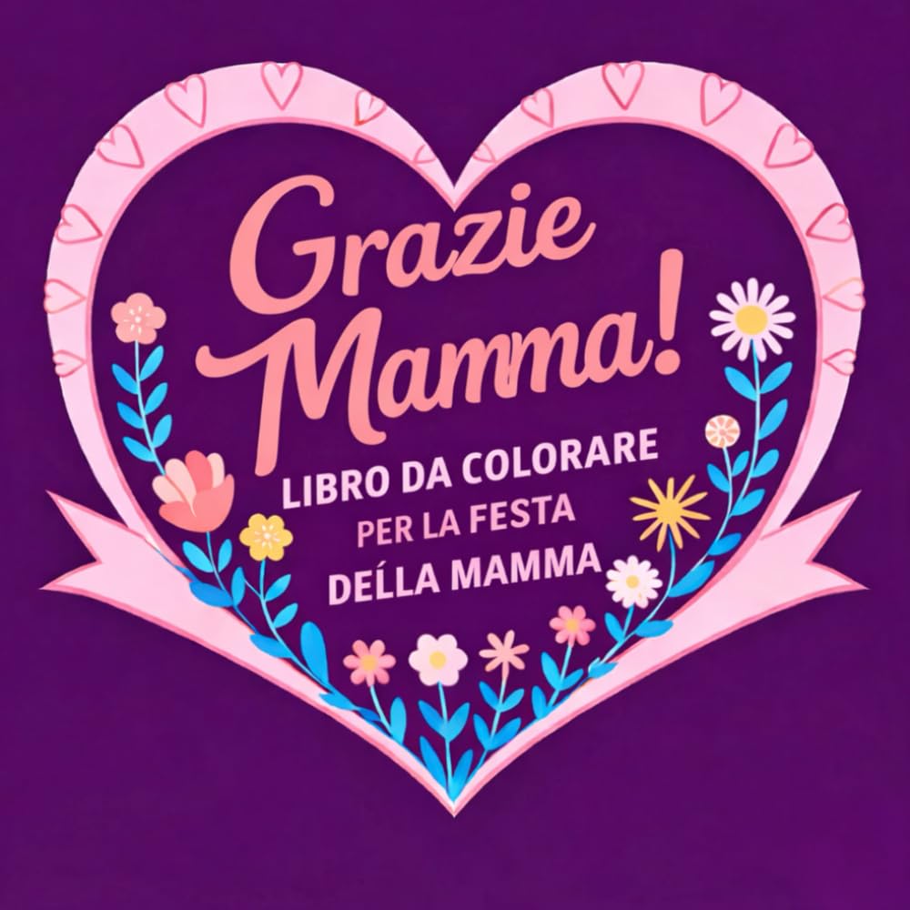 Grazie, Mamma! Libro da colorare per la Festa della Mamma: Fiori, cuori e disegni da regalare — oltre 40 pagine creative per dire grazie