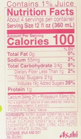 Calpico Soft Drink White Peach, 50.7 fz