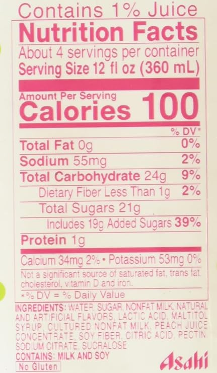 Calpico Soft Drink White Peach, 50.7 fz