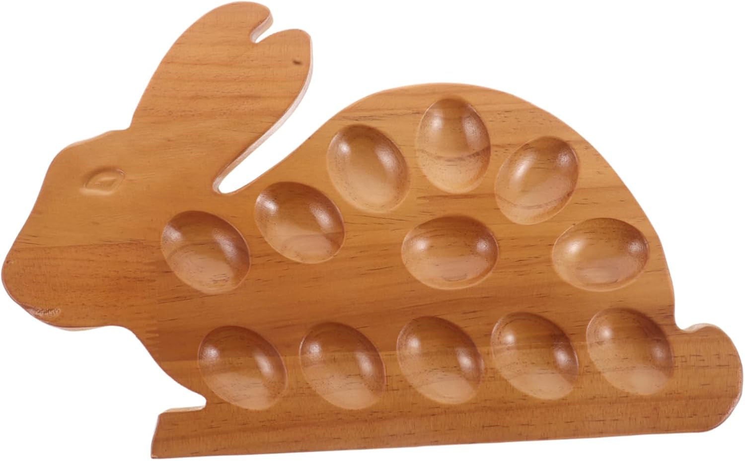 Wooden Storage Rack Creative Bunny-shaped Holder for Kitchen Secure and Wear-resistant Daily Use Tray Unique Design and Fun Decor