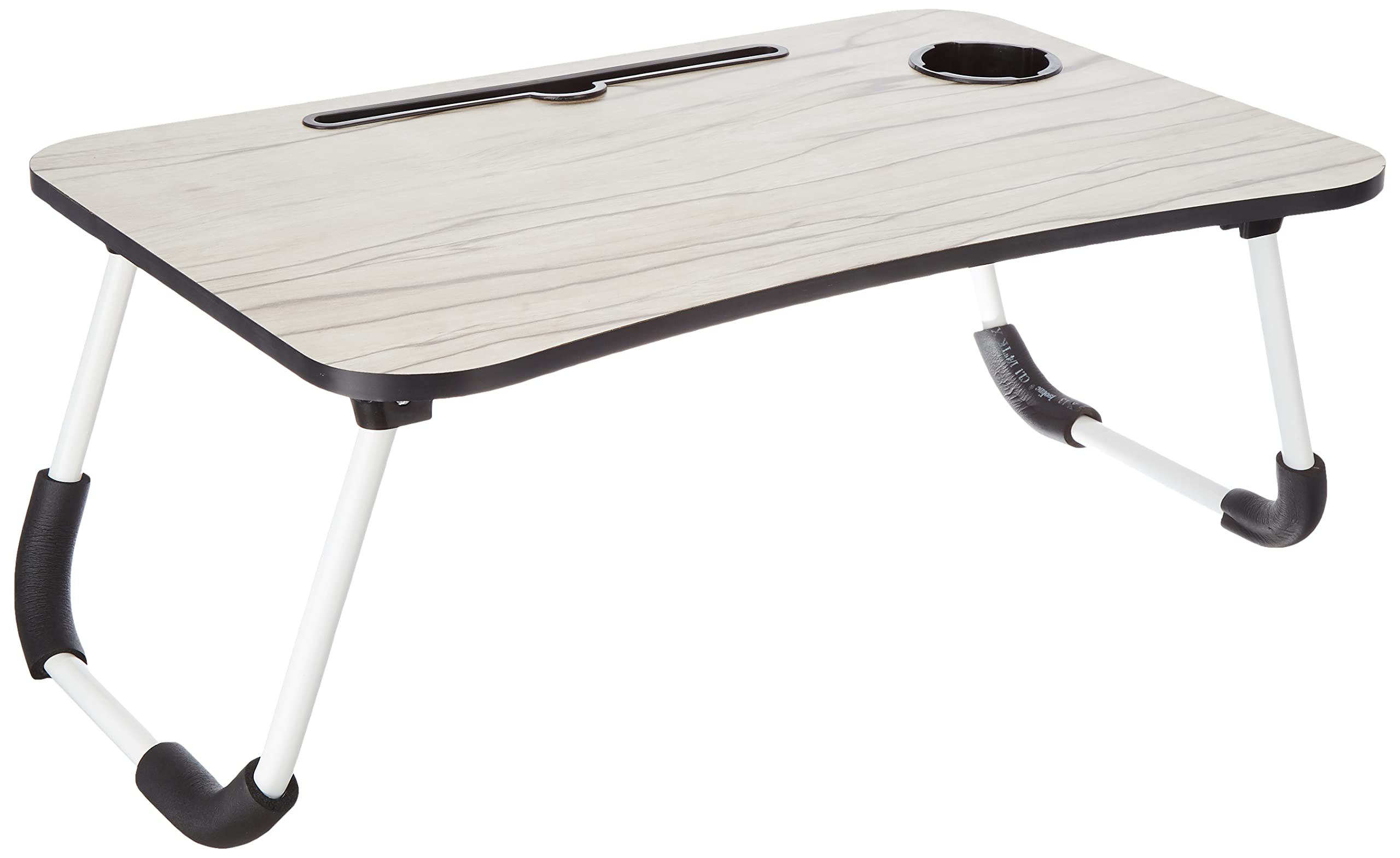 Hoopy Portable Laptop Table with Cup Holder in Zebrona Light Finish (B09GBFGWGJ) Amazon Price History, Amazon Price Tracker