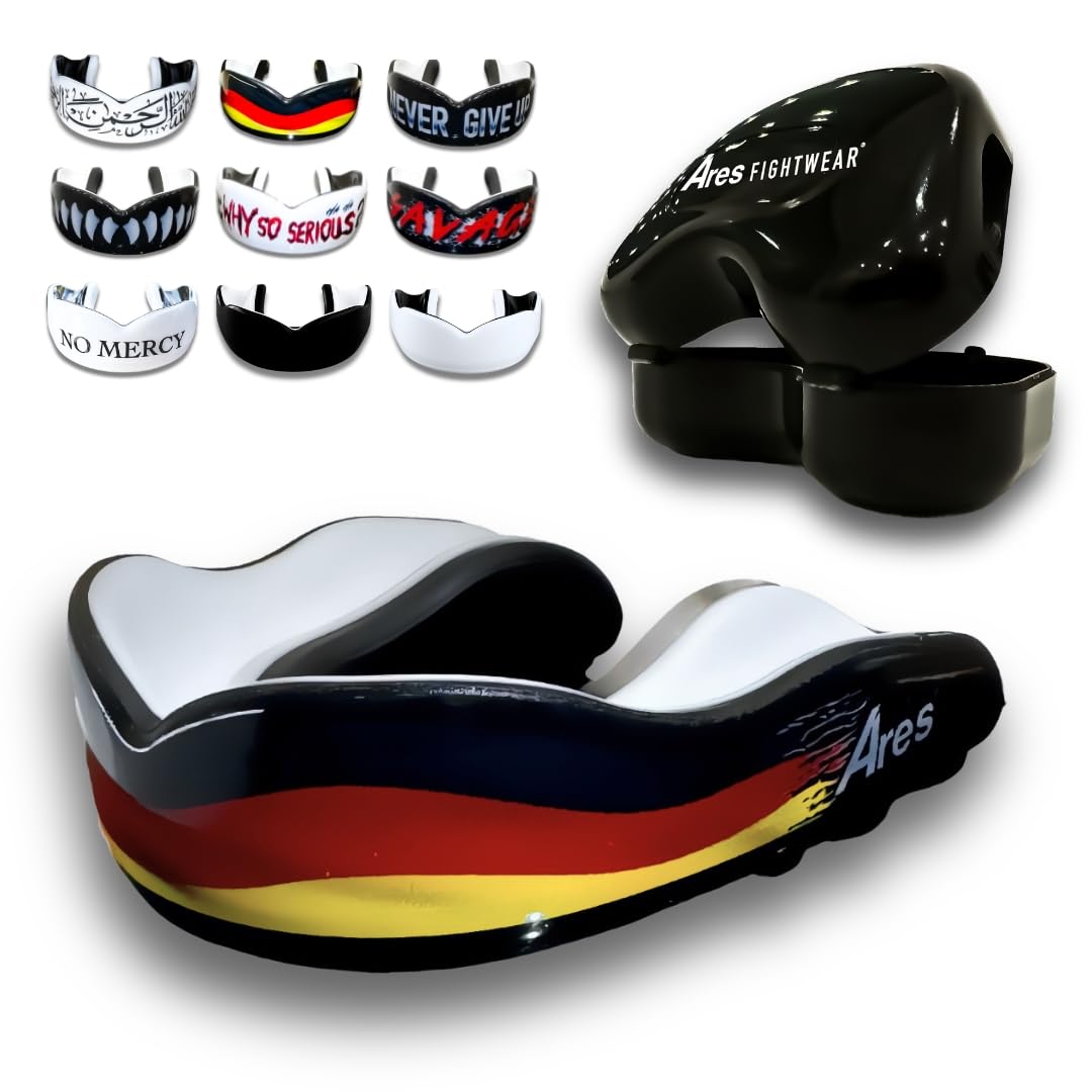 Paradenti Professionale ARES FIGHTWEAR Per Arti Marziali E MMA - Con Scatola Igienica, Massima Protezione E Comfort - Foto 2