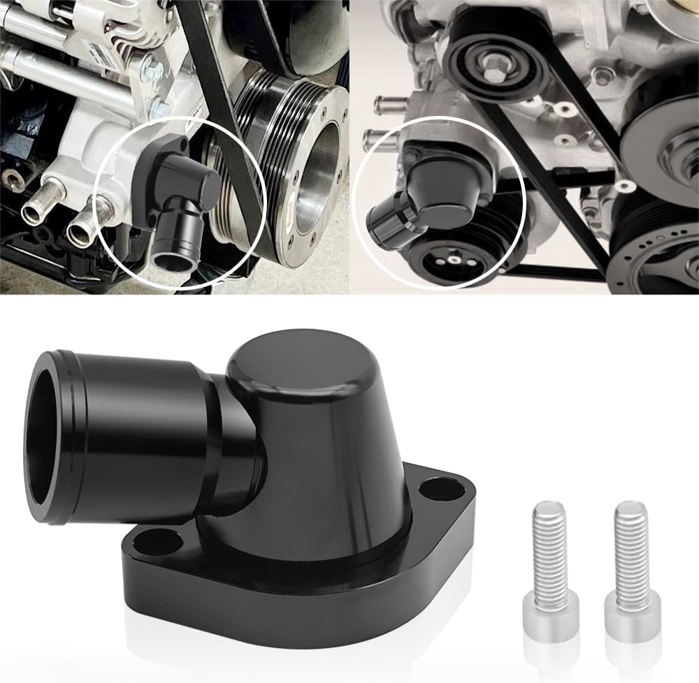 Billet Swivel Thermostat Housings Water NecK 90 1.5" Fit For GM LS LS1 LS2 LS3 Engine