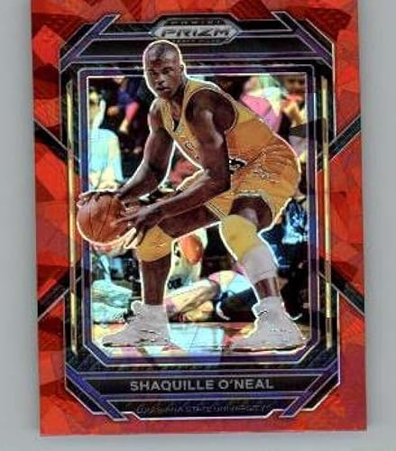 2023-24 Panini Prizm Draft Picks Prizms Red Ice 92 Shaquille O'Neal LSU Tigers Basketball Trading Card
