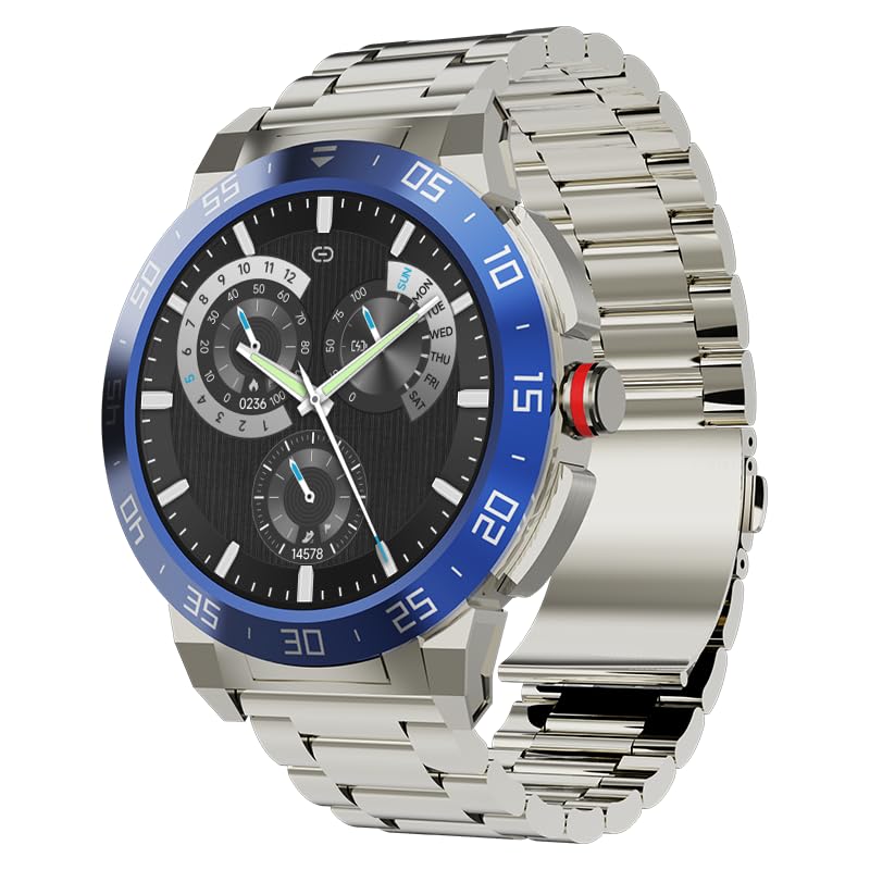 miracle digital Alpha Pro Premium Smartwatch for Men - 1.46” HD Round Display, BT Calling, AI Assist, 30-Day Battery, IPX68 Waterproof, Health Tracking, Sports Mode, Silver Steel Luxury Strap (B0CPYCWY6C) Amazon Price History, Amazon Price Tracker