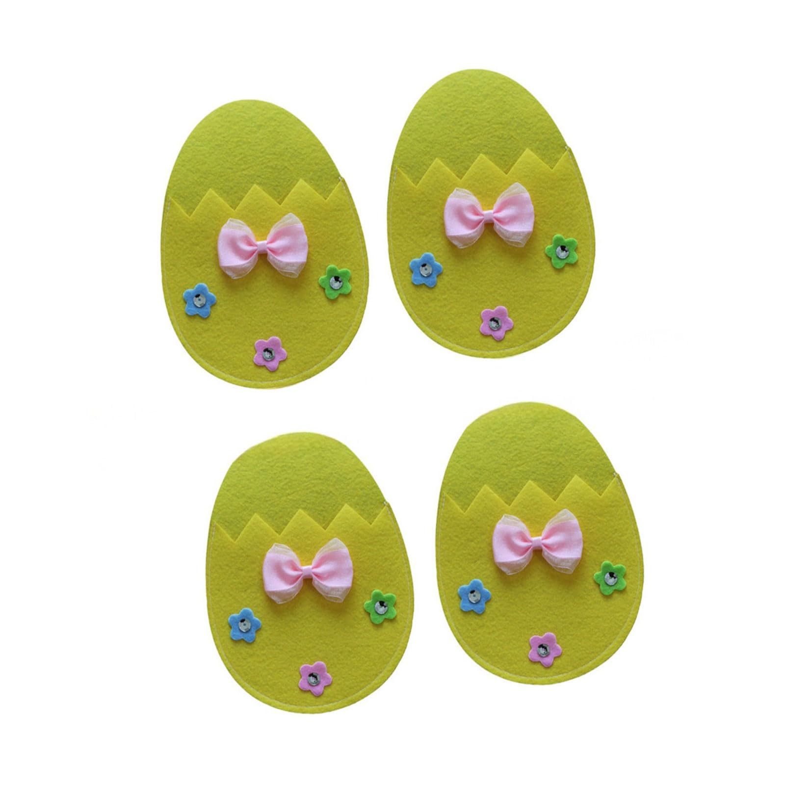 APGLSXY 4Pieces Easters Dinnerware Holders Easters Eggs Fabric Utensils Sleeves Cutlery Pouches Suitable for Holiday Parties Fabric Utensils Bag