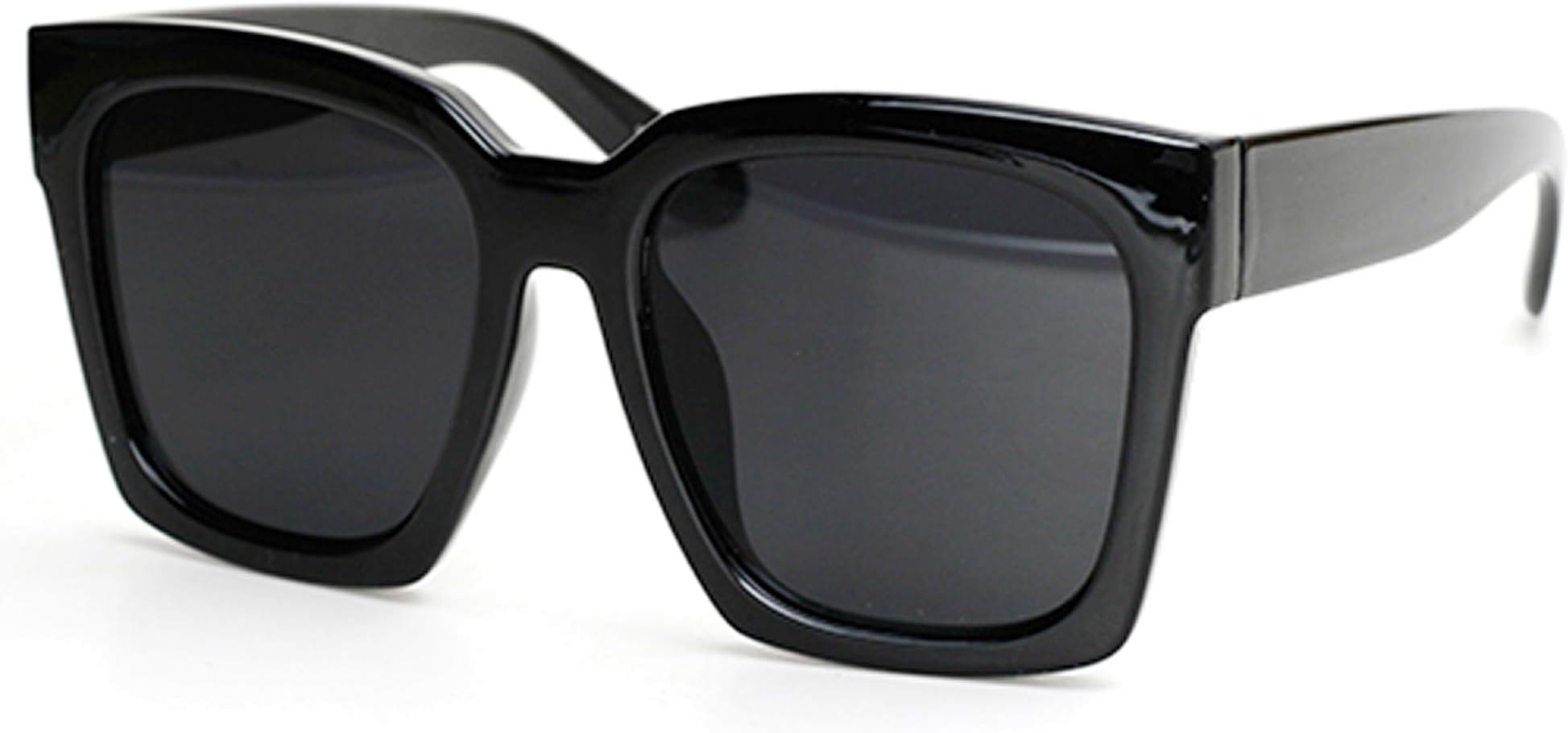 7151 Premium Oversize XXL Women Men Mirror Fashion Sunglasses (Oversized, ALL BLACK)