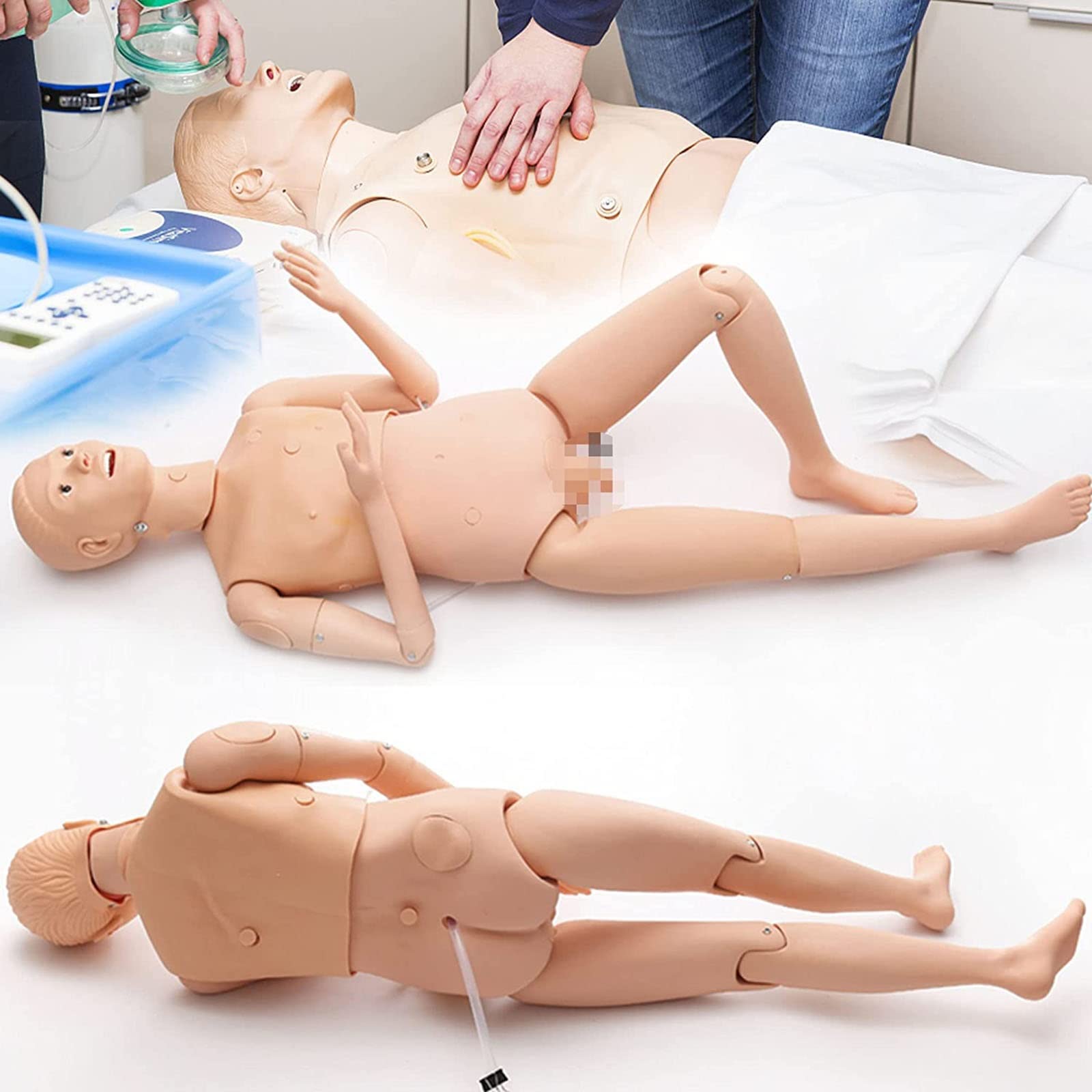 Manekin do treningu pielęgniarskiego, wymienny manekin do opieki nad pacjentem, manekin do treningu pierwszej pomocy, manekin geriatryczny do badań edukacyjnych 67"/170 cm
