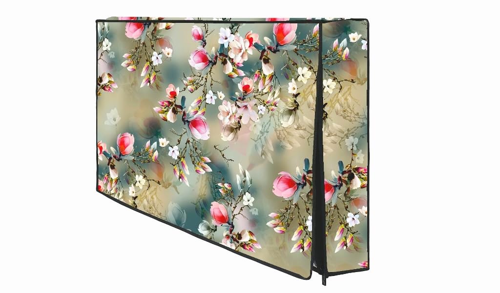 Mahal Creation PVC Printed LED TV Cover 32 Inch, Waterproof and Dustproof Cover with Transparent Polythene Layer Suitable for All Brands Led Tv (Green)-picture-10