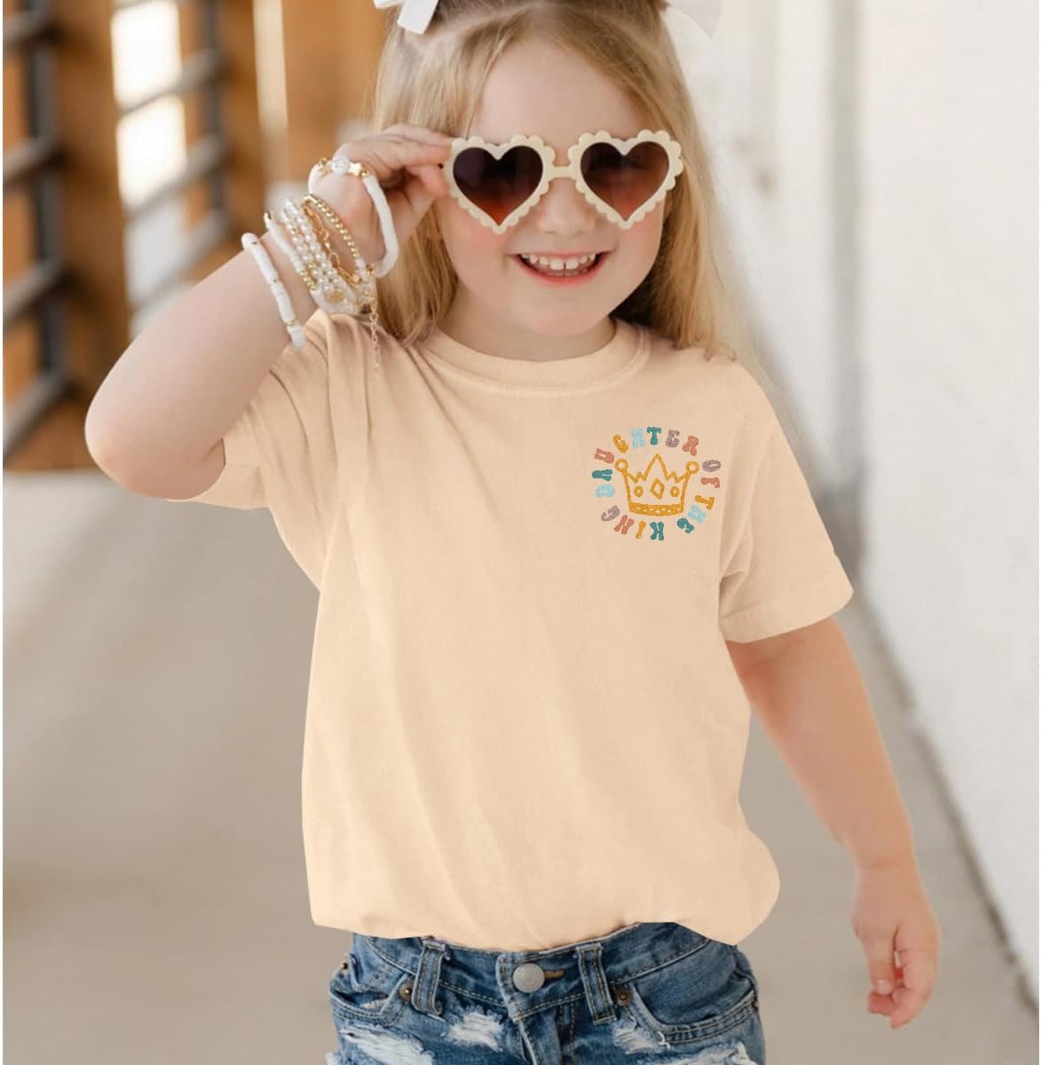 CM C&M WODRO Daughter of The King T-Shirt Toddler Baby Girl Christian Crown Graphic Shirt Short Sleeve Summer Tee Tops - Image 5