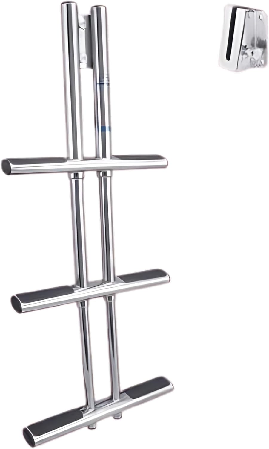 White Water - 3 Step Telescoping Sport Diver Ladder | Marine Grade 304 Stainless Steel Boat Mount with 1-3/8" Bracket | Foldable Compact Boarding Access for Swim Platforms Docks Powerboats | AM1303T