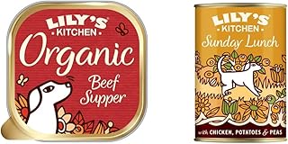 Lily's Kitchen Adult Beef Supper Organic Wet Dog Food 11 x 150g & Adult Sunday Lunch Wet Dog Food 6 x 400g