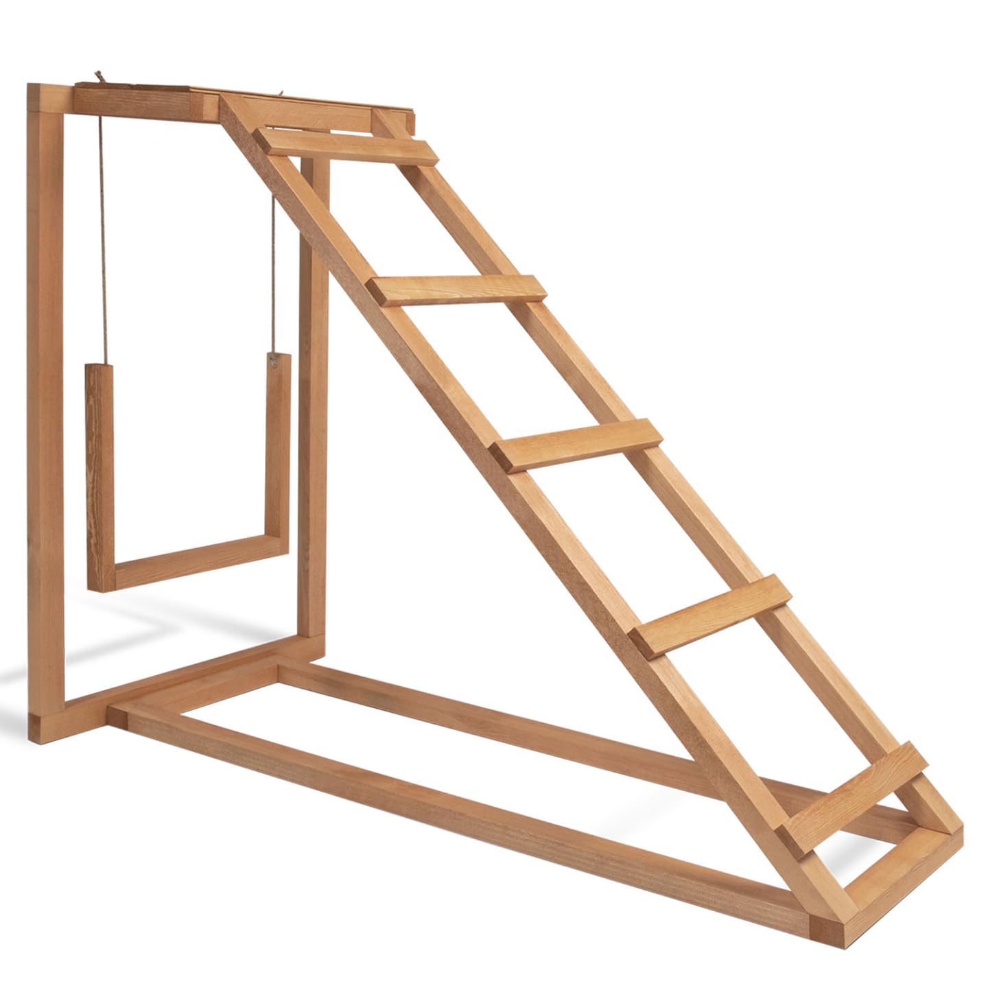 Área de Juegos de Madera para Gallinas con columpio y percha