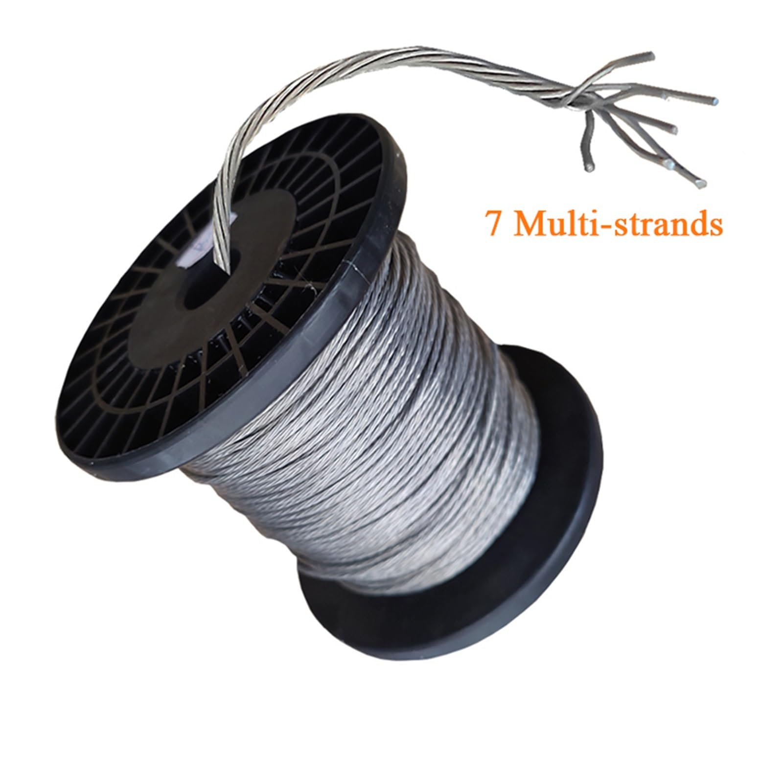 Pastor Electrico, Cerca eléctrica 2 en 1 de 0,5 Julios con energizador y 100 m de Alambre de aleación de Aluminio de 7 Hilos for Control de pastoreo eléctrico de Animales de Granja.