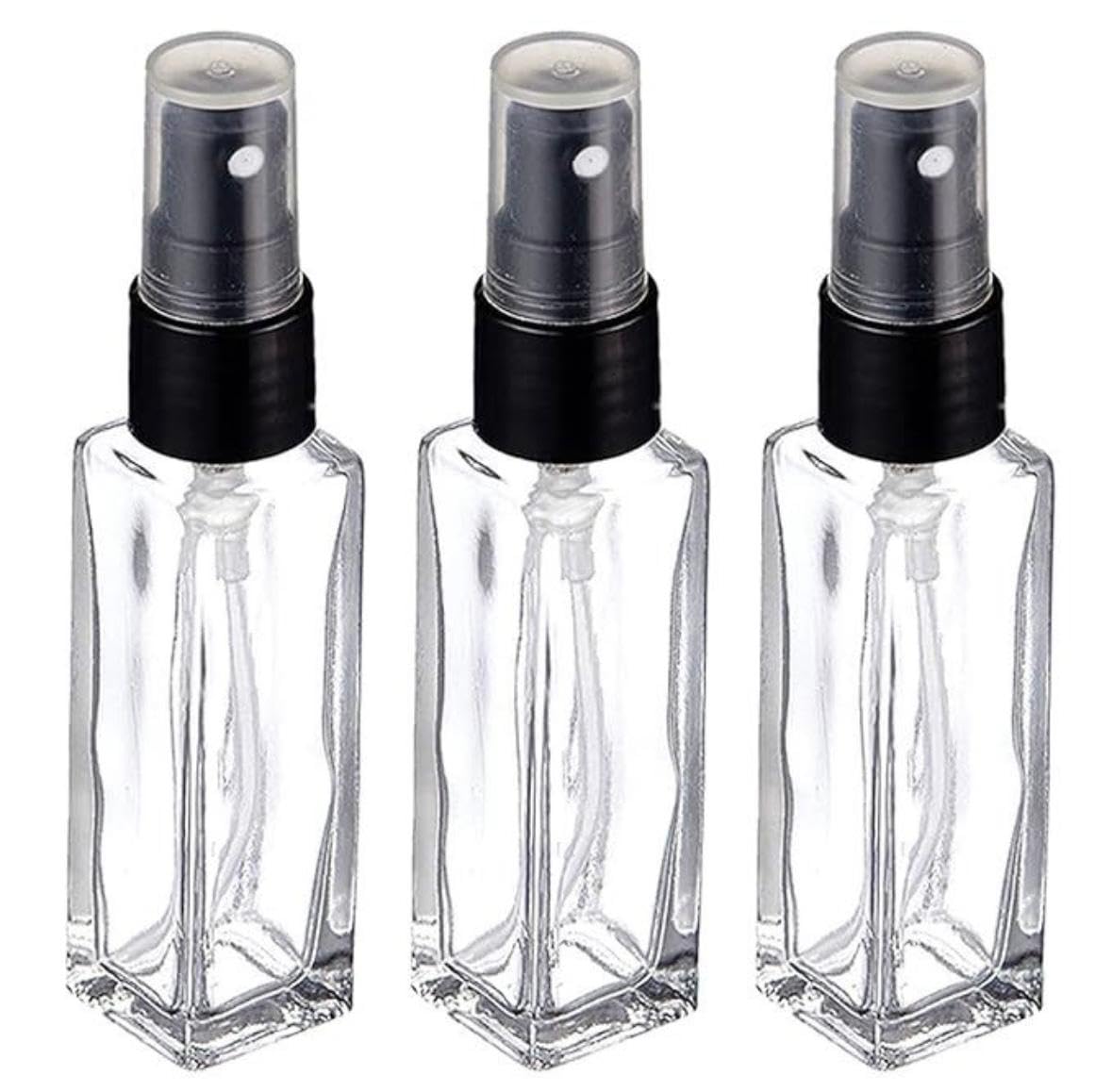 VOW 8ml Clear Glass Spray Bottles with Black Mist Trigger, Refillable & Reusable Bottles for Perfume, Essential Oils, and DIY Blends_Pack of 3-image-27