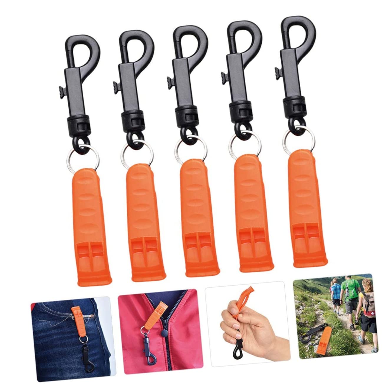 YARNOW Fischietto D'emergenza Essentials da Campeggio Partite Sopravvivenza Escursionistica Emergenza Fischio Fischietto da Campeggio Fischio di Sicurezza Plastica Orange