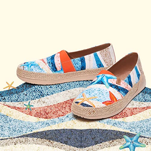 Image of UIN Shoes for Women Slip On Sneakers Comfortable Lightweight Barefoot Travel Art Painted Casual Loafers