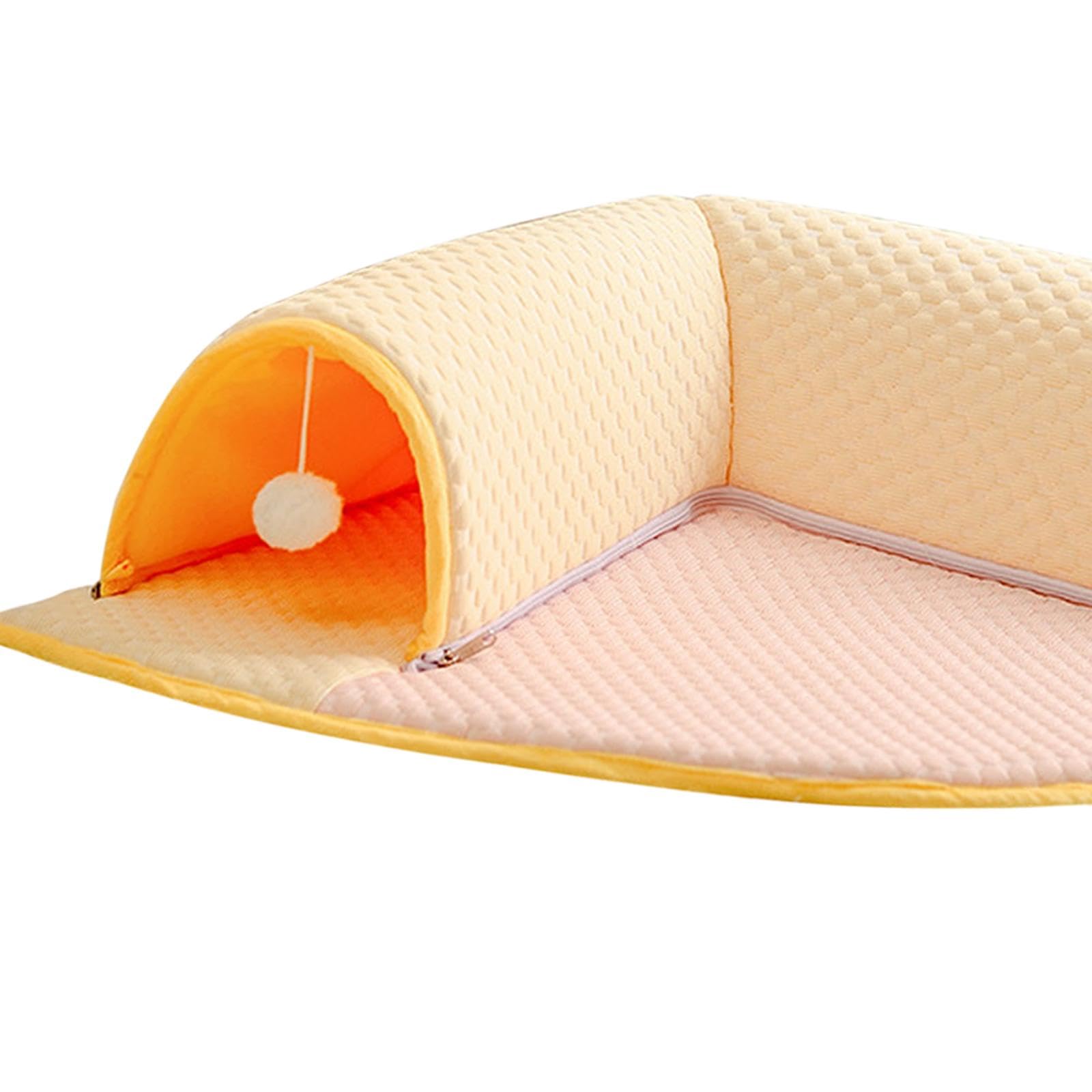 KESOTO Tunnel de Jeu Amovible pour Chat avec Balles Suspendues, Idéal pour Les Petits Animaux comme Les Lapins, Les et Les Hamsters, Triangle et L