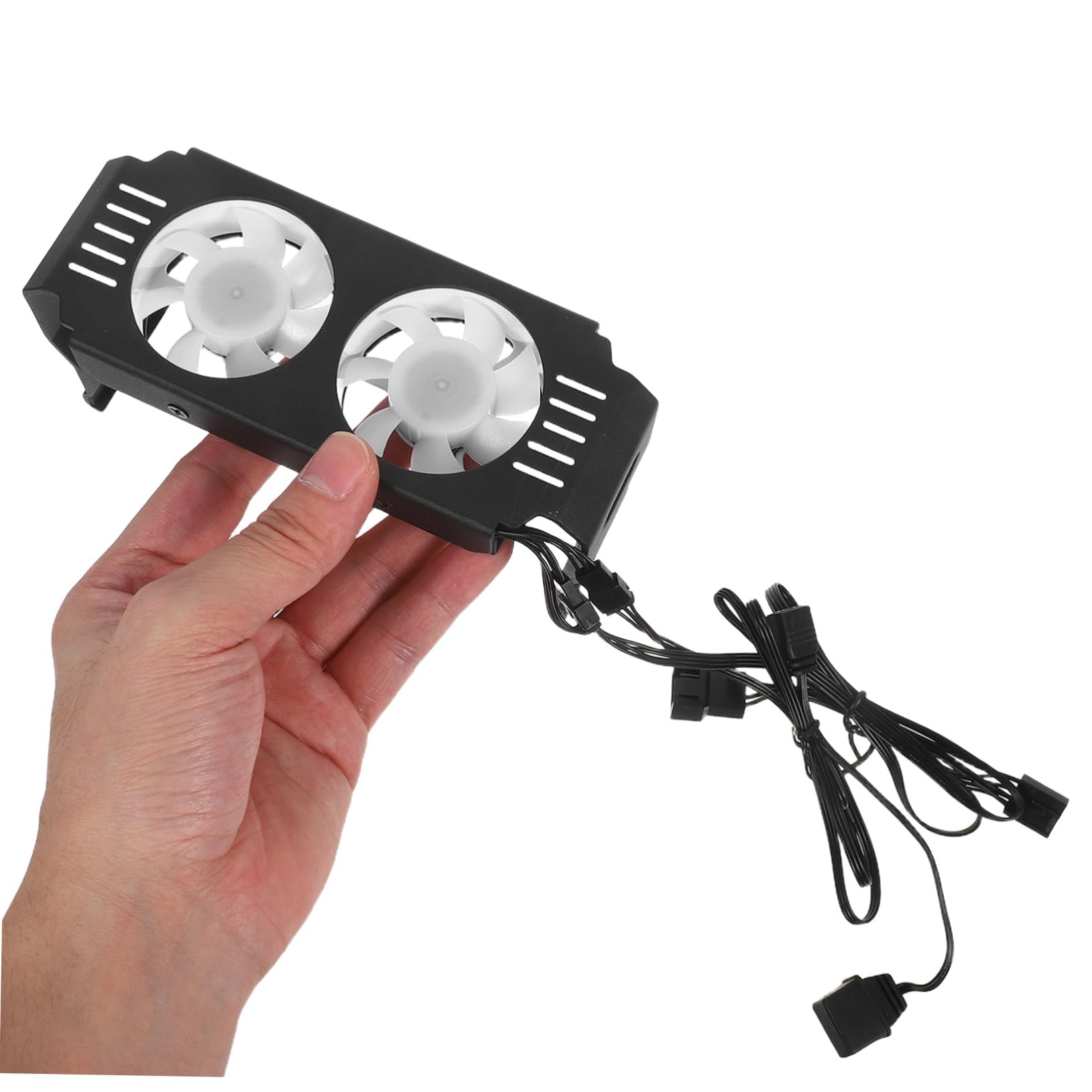 Enfriador RAM Argb Doble Ventilador Pwm Refrigeración Clip Módulos de Memoria Pc Gaming Radiador Disipador Temperatura Controlada