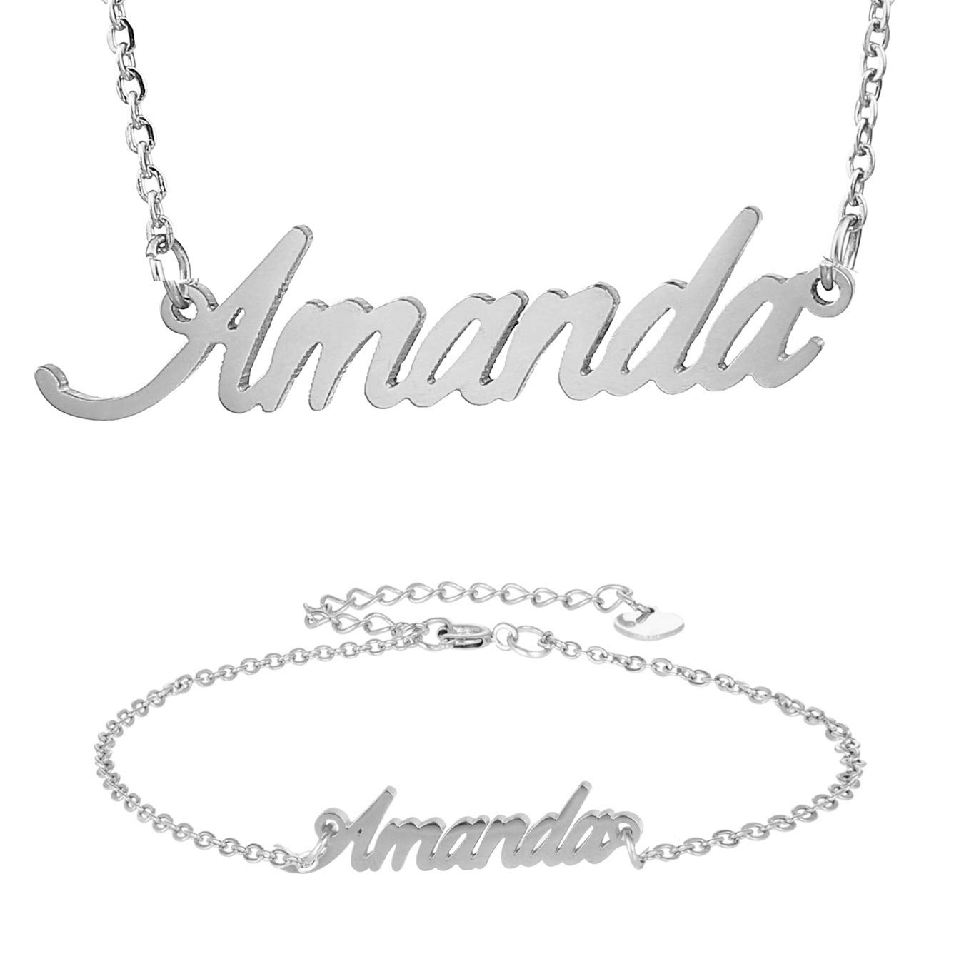 HUAN XUN I Love You Mom Daughter Necklace Sister Necklace 16"