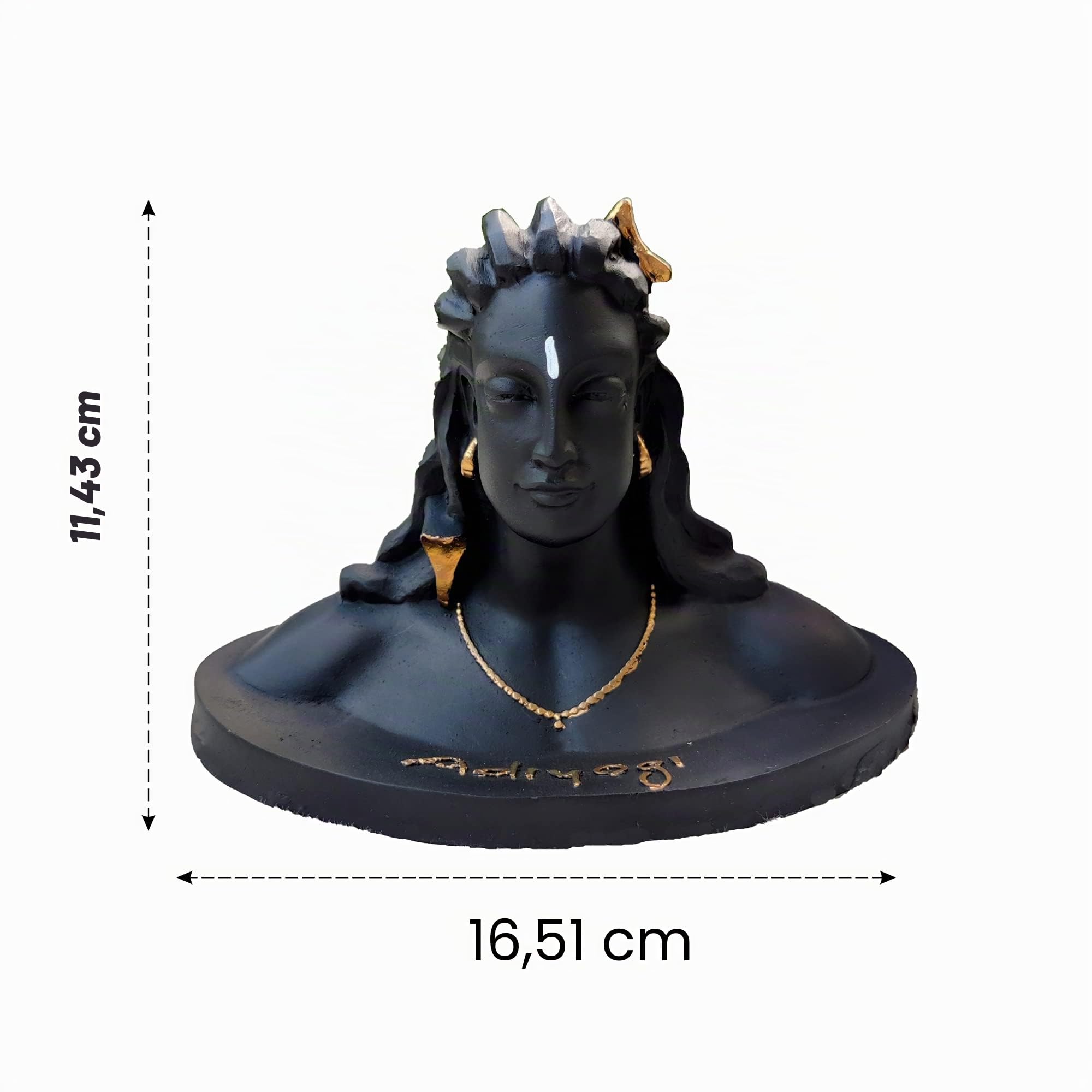 Wonder Care_Adiyogi Statue_Lord Shiva Idol_Car Dashboard_Mahadev Idol Shiv Murti Shankara Pooja_Gift Display Case Decorative Items for Home Decoration_Temple Puja Adiyogi StatueCar