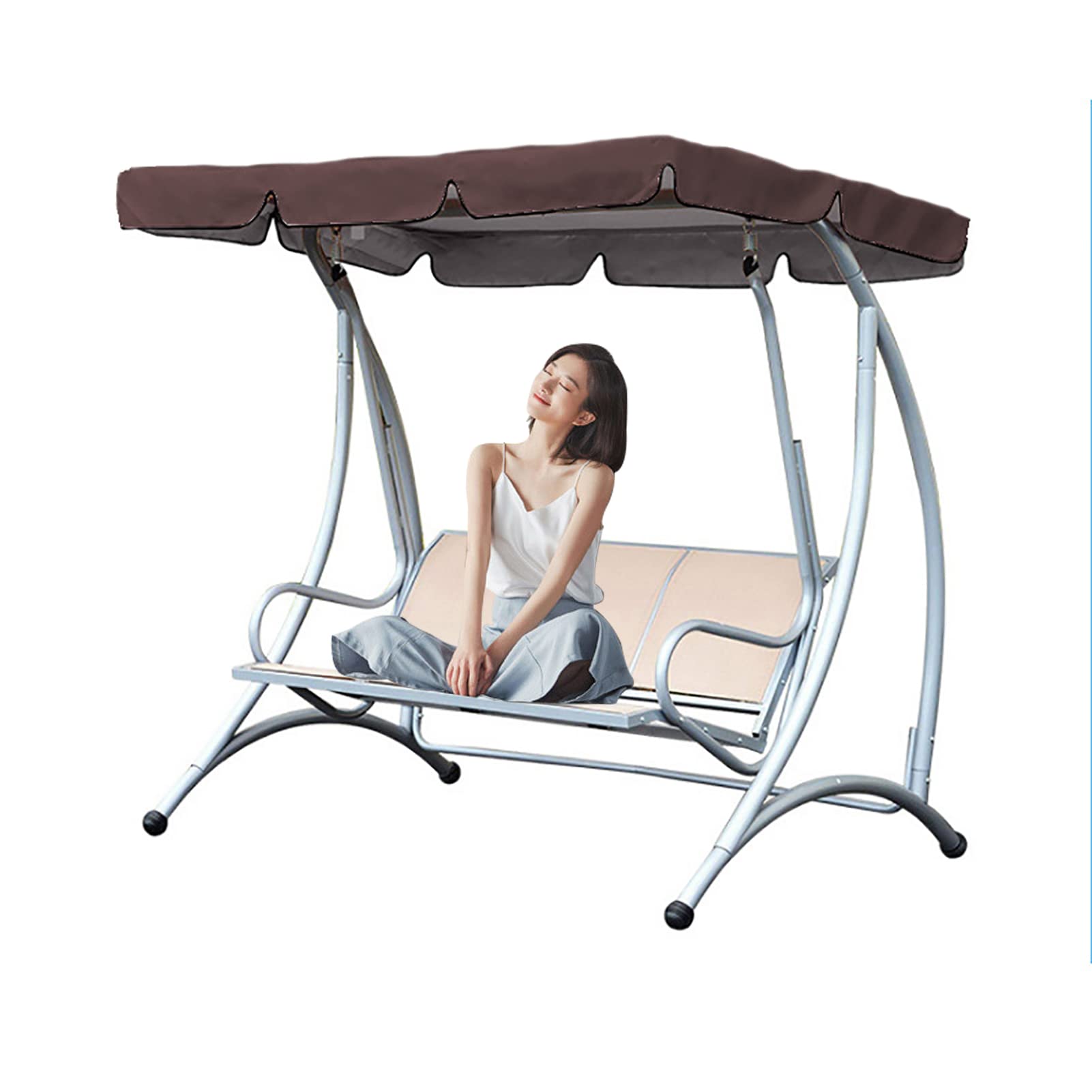 Bâche de rechange pour balancelle de jardin 2-3 places housse de toit imperméable Oxford 210D