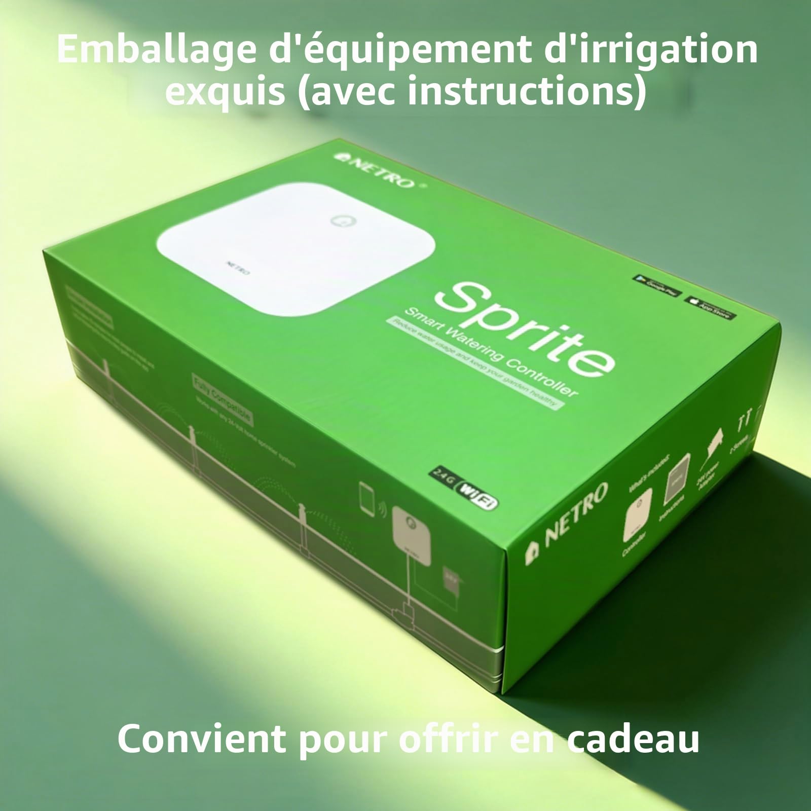 Netro Contrôleur d'arrosage intelligent, Wifi, sensible à la météo, accès à distance, 6 zones, compatible avec Alexa