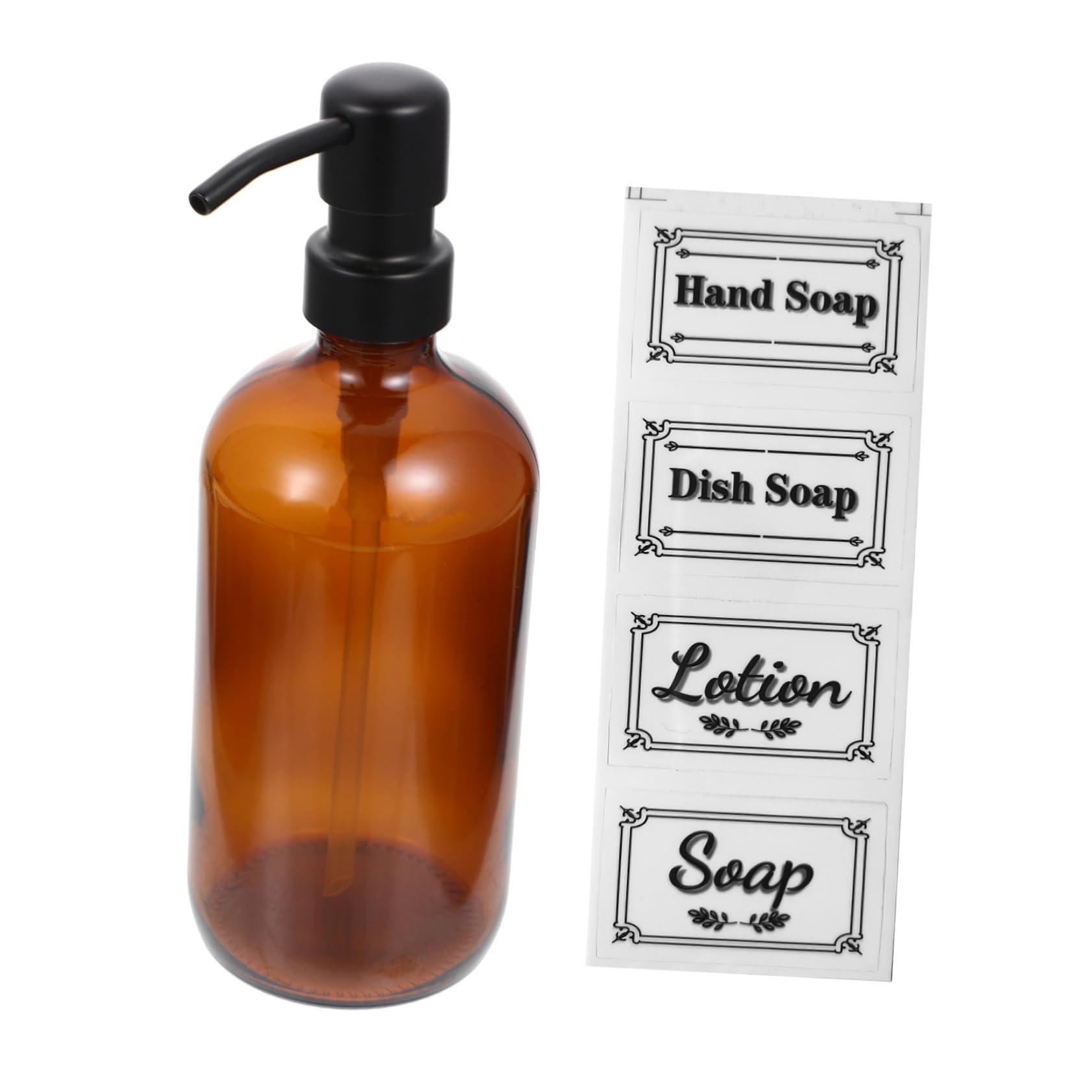 Didiseaon Glass Sub-Packing Bottle 18oz Refillable Shampoo Bottle Shower Gel Dispenser Easy Cleaning