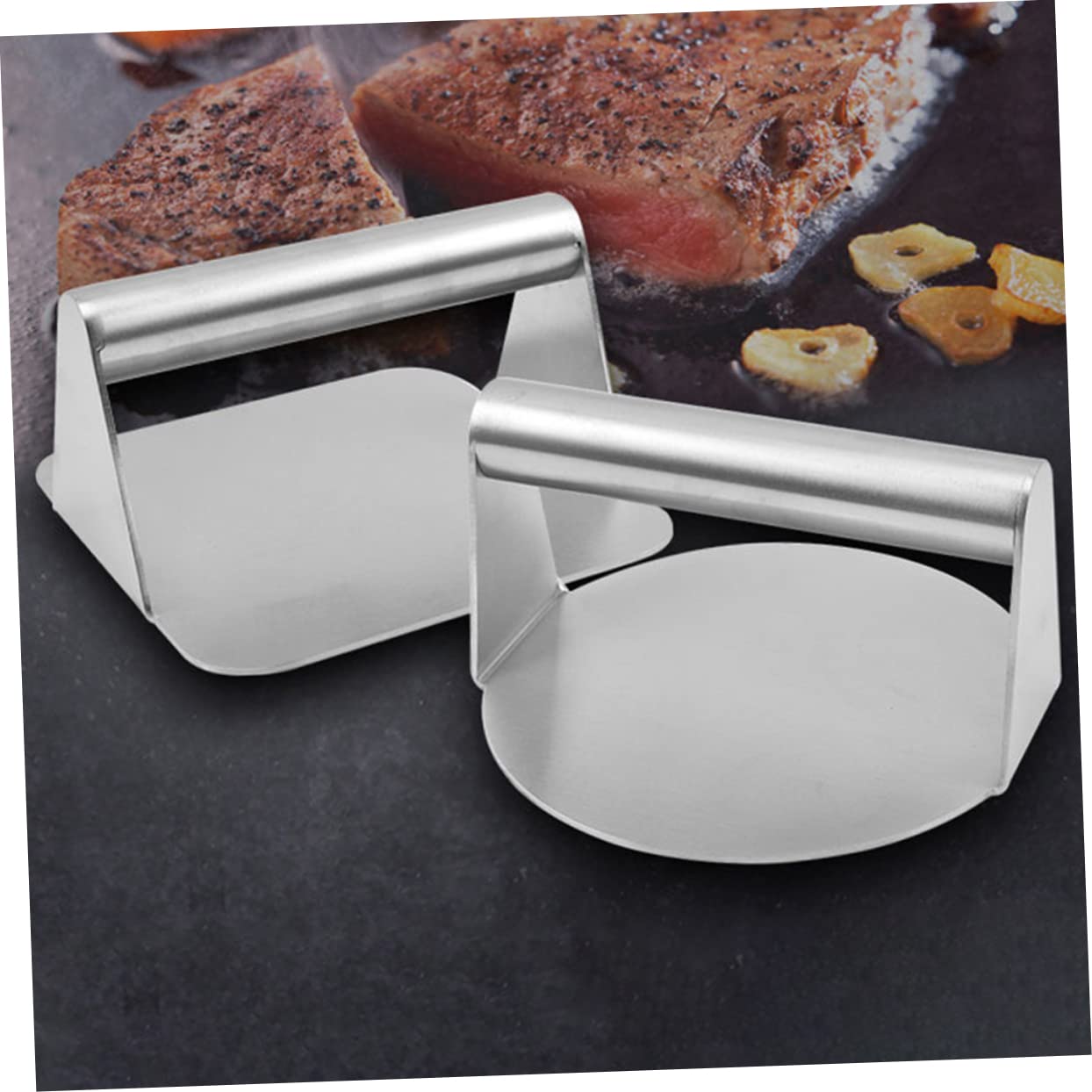 COLLBATH Burgerpresse Aus Edelstahl Steak-presswerkzeug Küche Fleischpresse Mit Ergonomischem Griff Küchengerät Für Einfache Handhabung