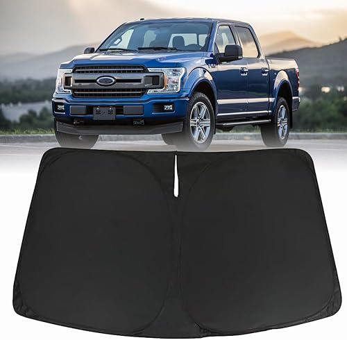 Parasol plegable para parabrisas para Ford F150 2021 2022 2023, pantalla plegable para ventana delantera, bloquea los rayos UV, cubierta protectora