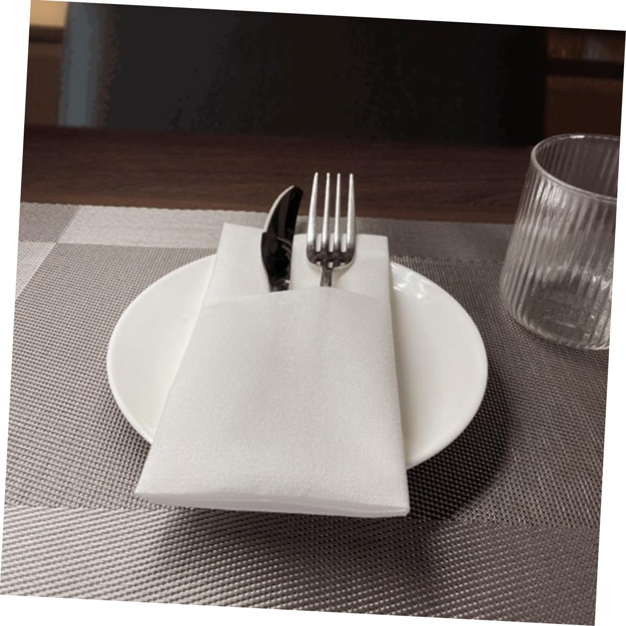 Servilletas Desechables 50 de Color Claro Diseño Grueso y Elegante, Material de Pulpa de Madera, Amigables la Piel para Boda y Cenas Ideales para Banquetes o Cenas