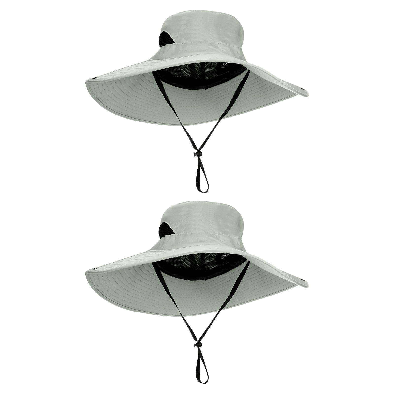 sourcing map Sombrero de pescador de ala ancha de poliéster con protección solar, unisex, para playa, senderismo, jardín, césped, trabajo, camping, al aire libre
