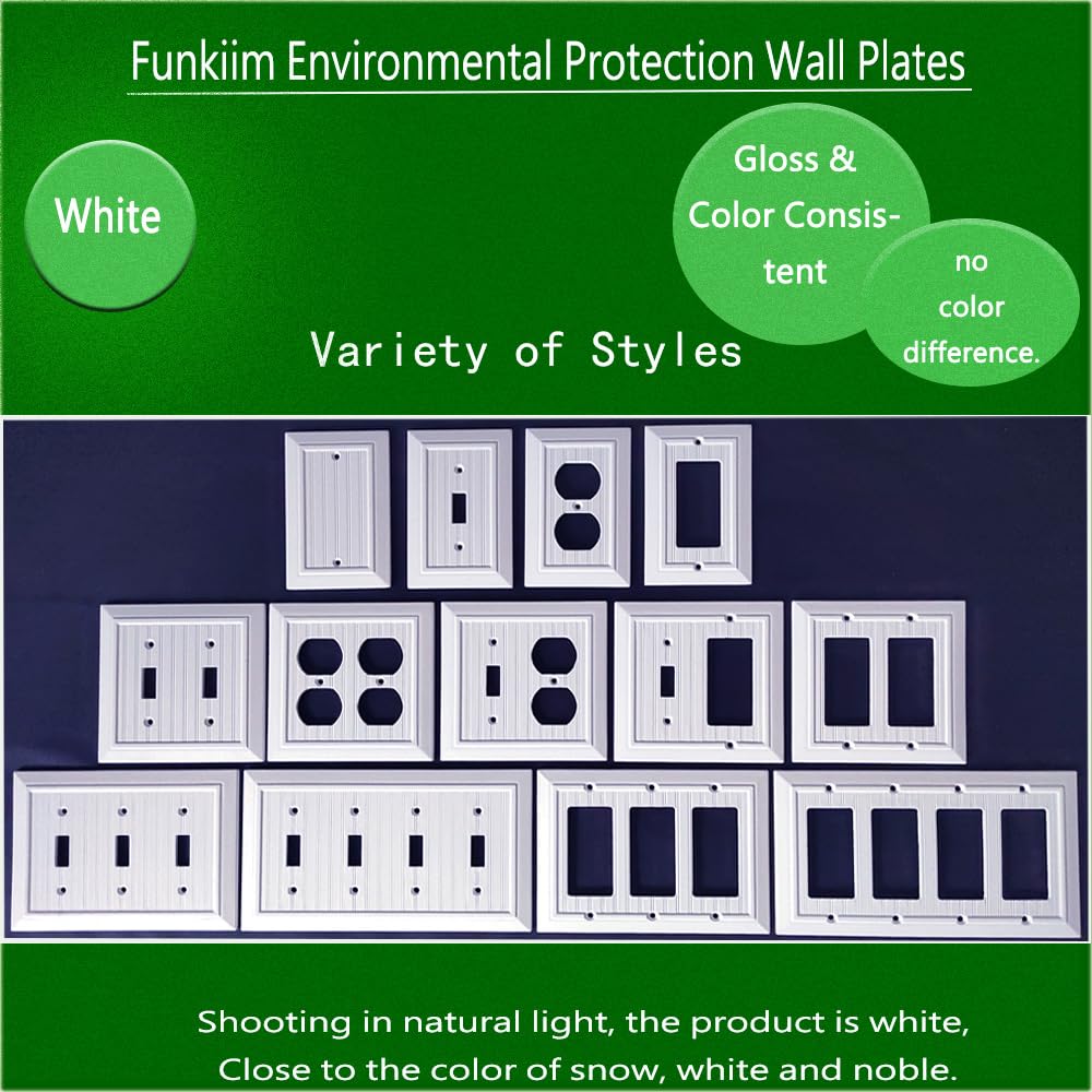 Beadboard Wall Plates - Bamboo Fiber, 4 Pack -3
