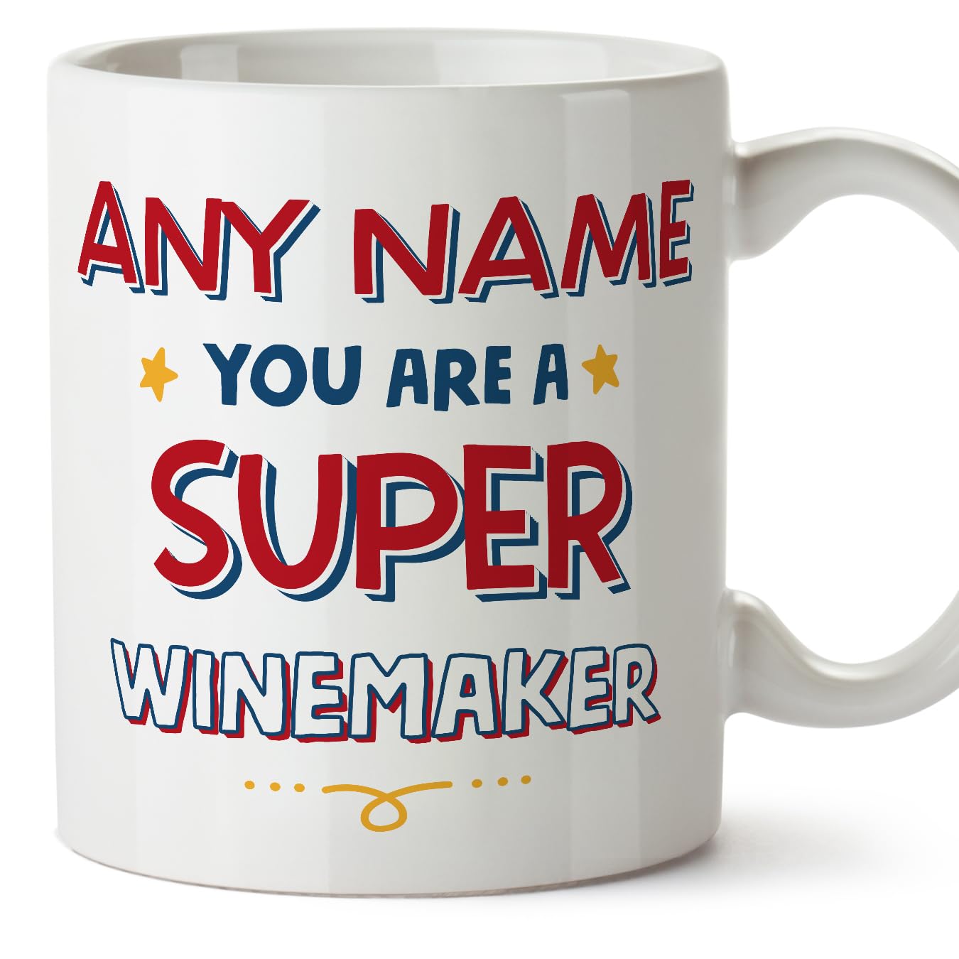 MUGFFINS Personalised Mug for Winemaker - in English - You are Super - Funny Custom Gift for Colleagues - Ceramic 11oz Mug โ image 1