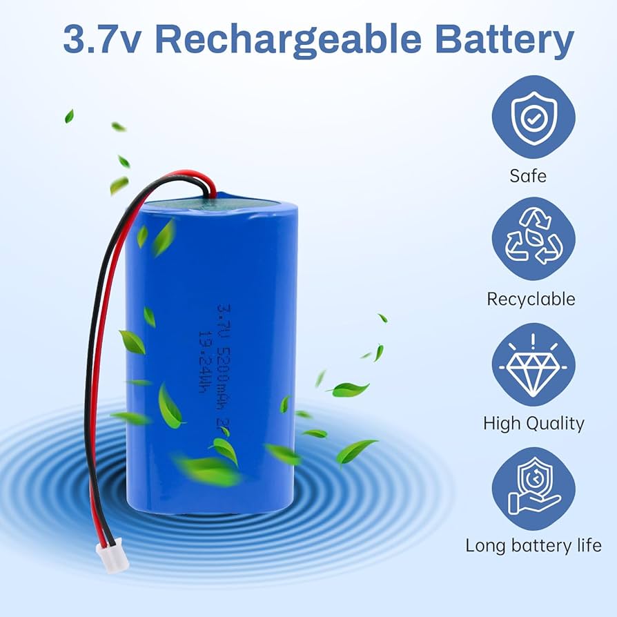 Amazon.com : AKZYTUE 5200mAh 3.7V Lithium Ion Battery