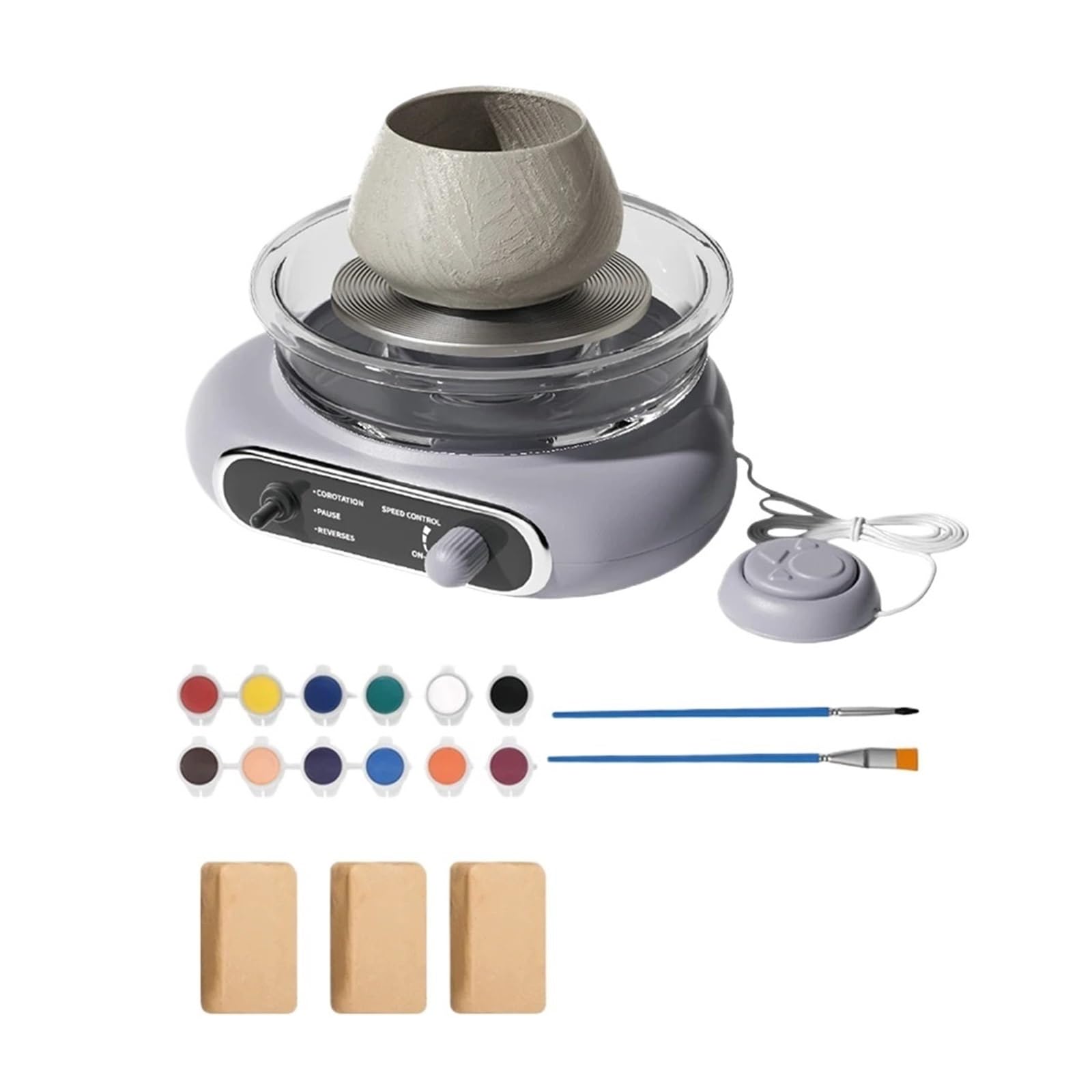 Torno de alfarería eléctrico mini con plato giratorio de 4.7 pulgadas
